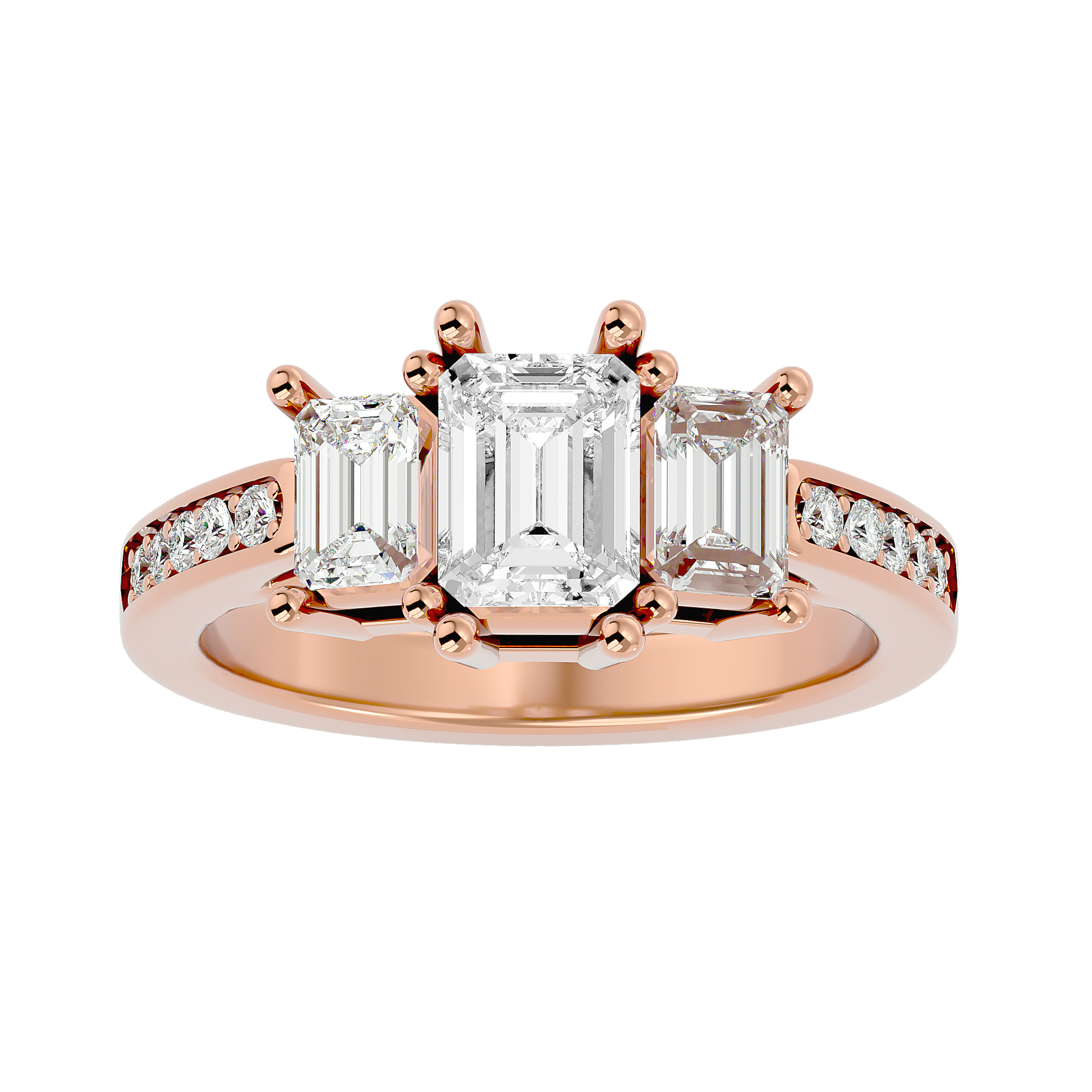 Aiyana Lab Grown Three-Stone Diamond Ring – Ethical & Graceful Design