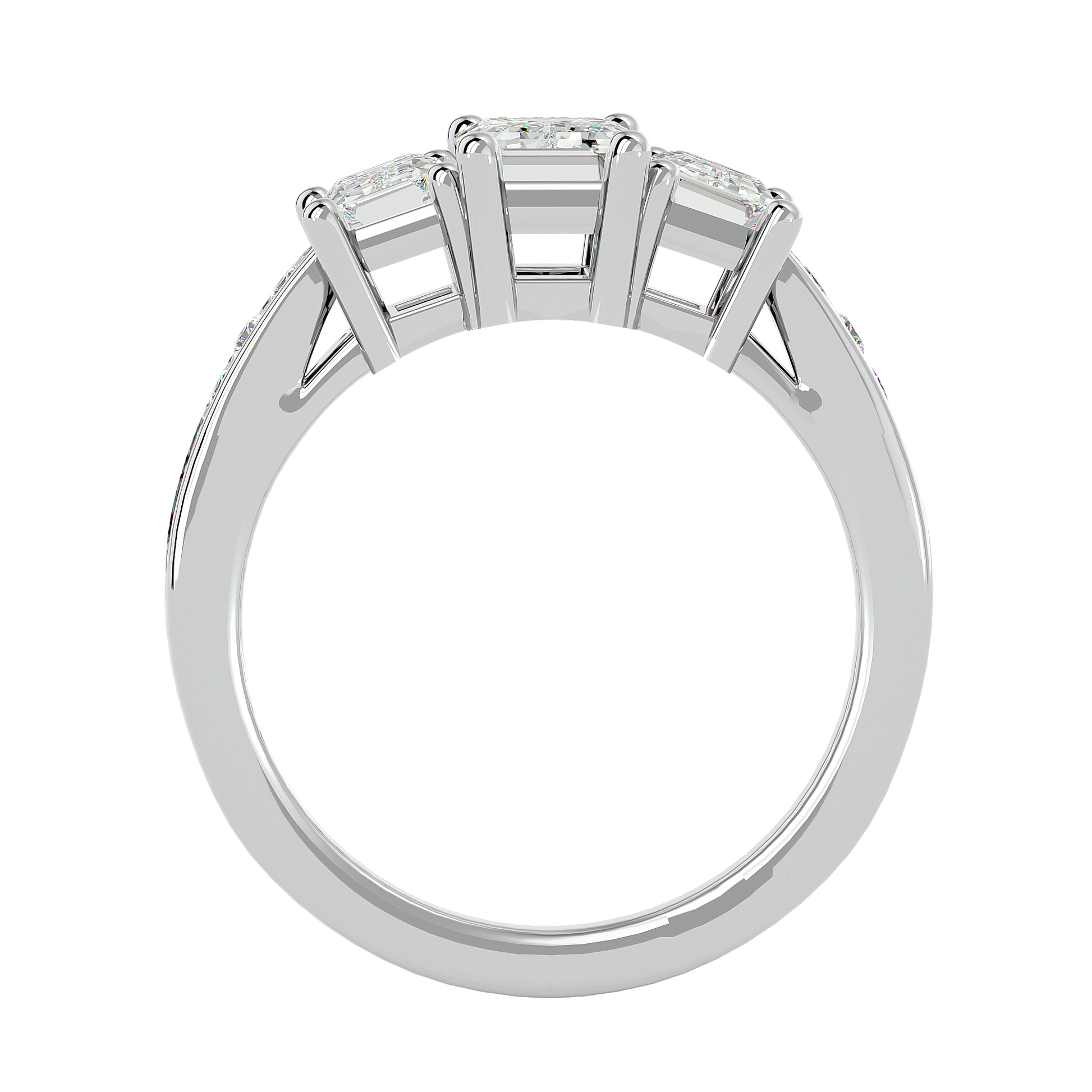 Aiyana Lab Grown Three-Stone Diamond Ring – Ethical & Graceful Design