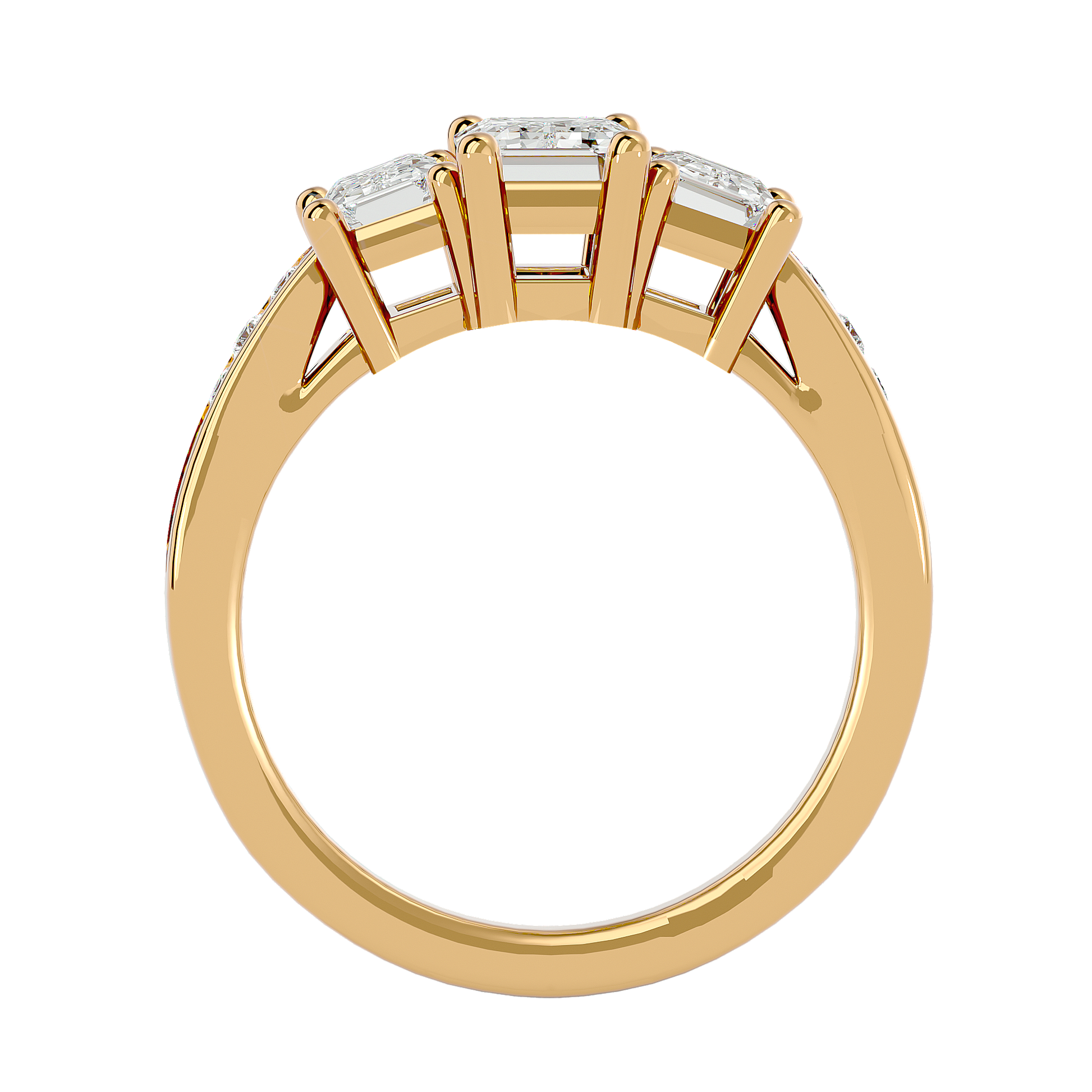 Aiyana Lab Grown Three-Stone Diamond Ring – Ethical & Graceful Design