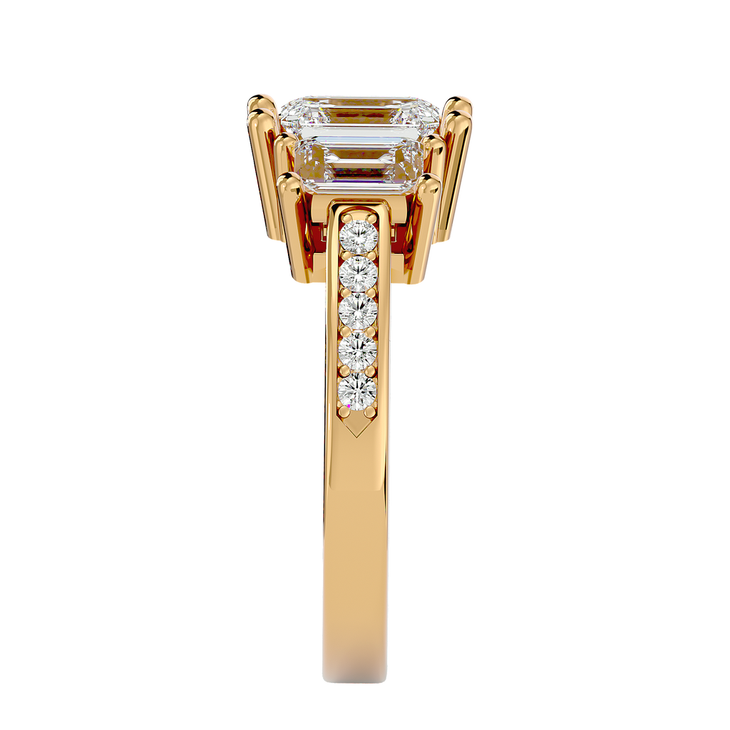 Aiyana Lab Grown Three-Stone Diamond Ring – Ethical & Graceful Design