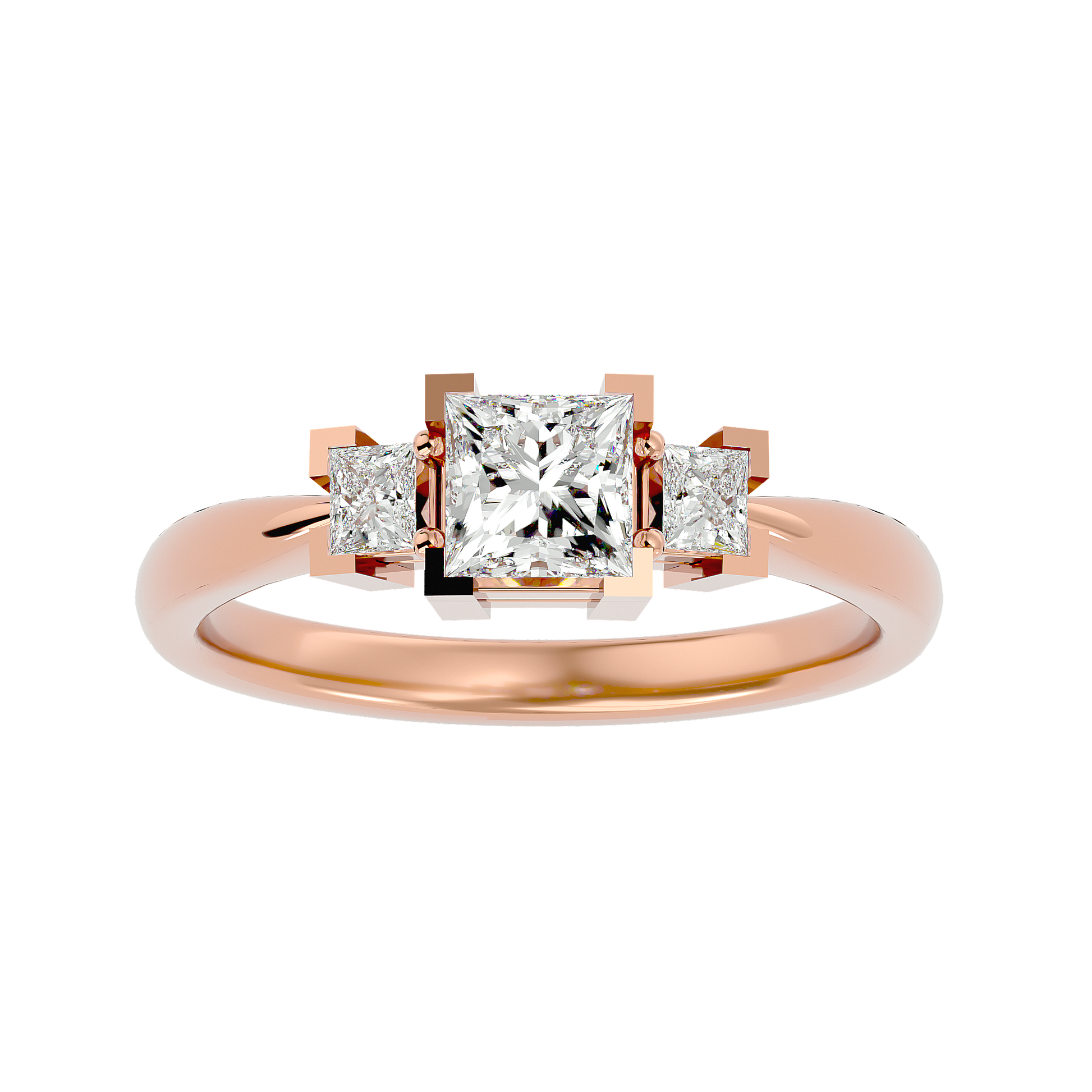 Esperanza Lab Grown Three-Stone Diamond Ring – Timeless & Elegant