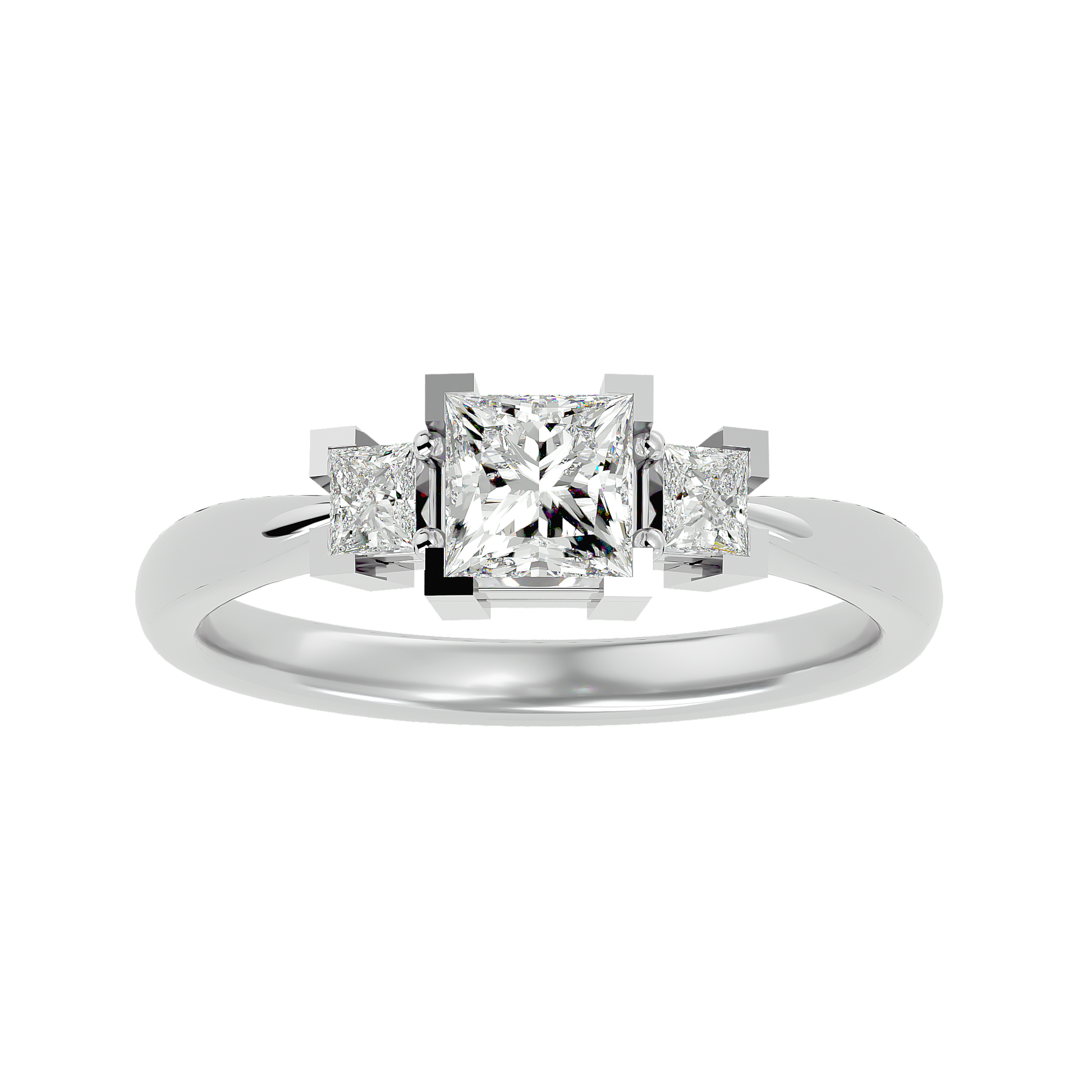 Esperanza Lab Grown Three-Stone Diamond Ring – Timeless & Elegant