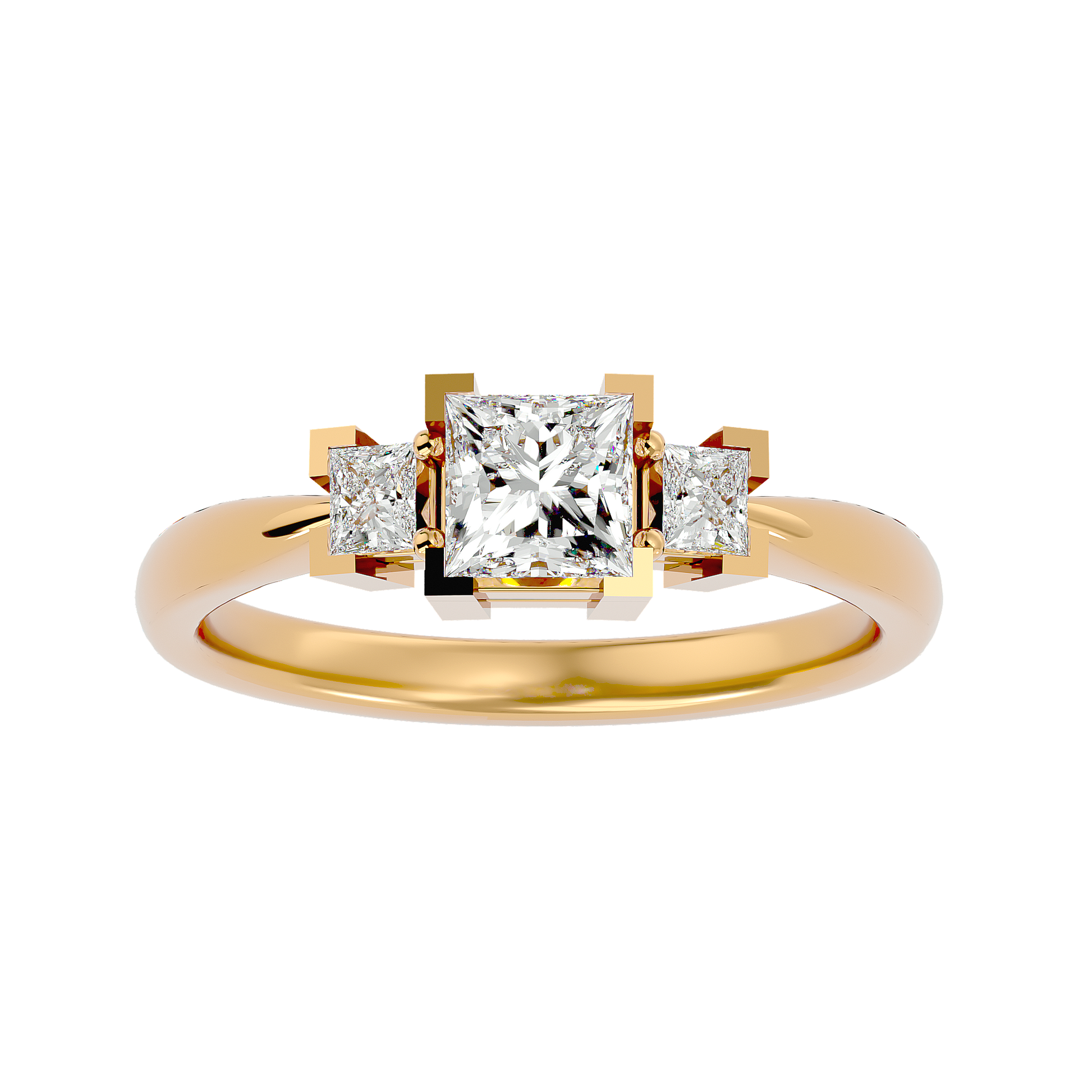 Esperanza Lab Grown Three-Stone Diamond Ring – Timeless & Elegant