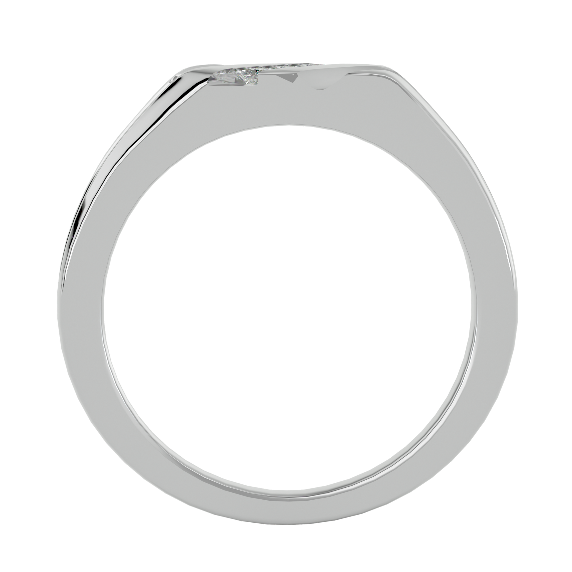 Alyssa Diamond Mens Studded Ring