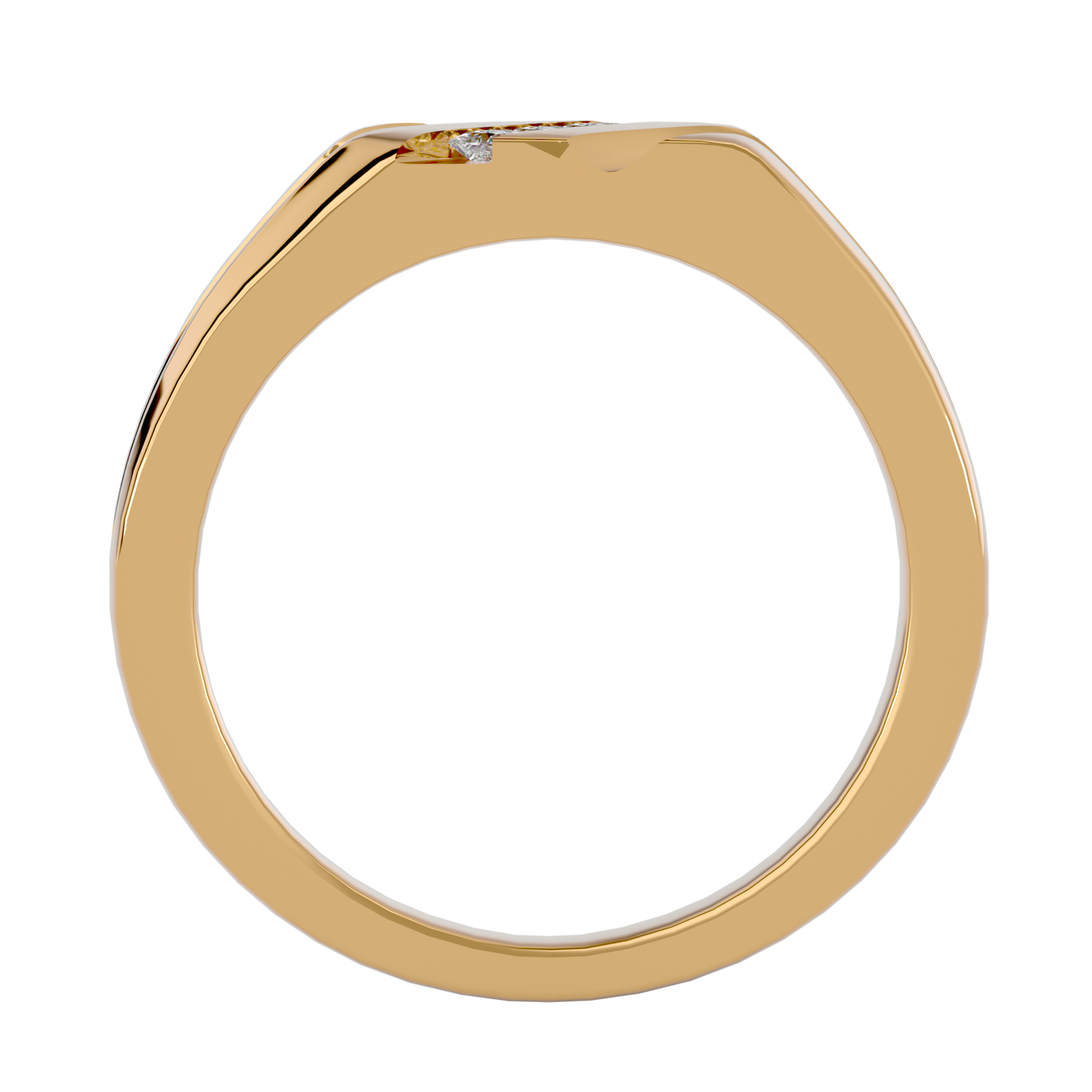 Alyssa Diamond Mens Studded Ring