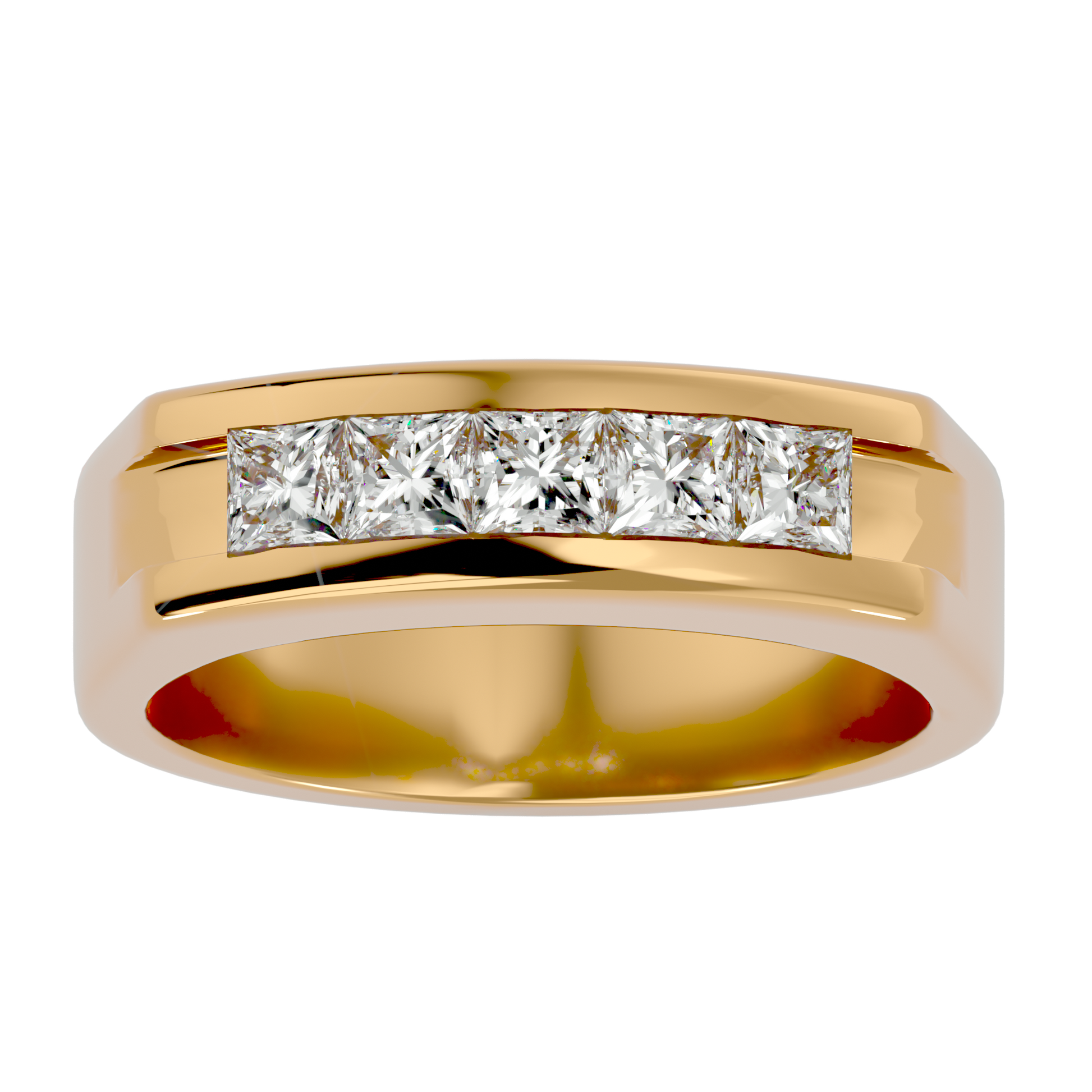 Ella Diamond Mens Studded Ring