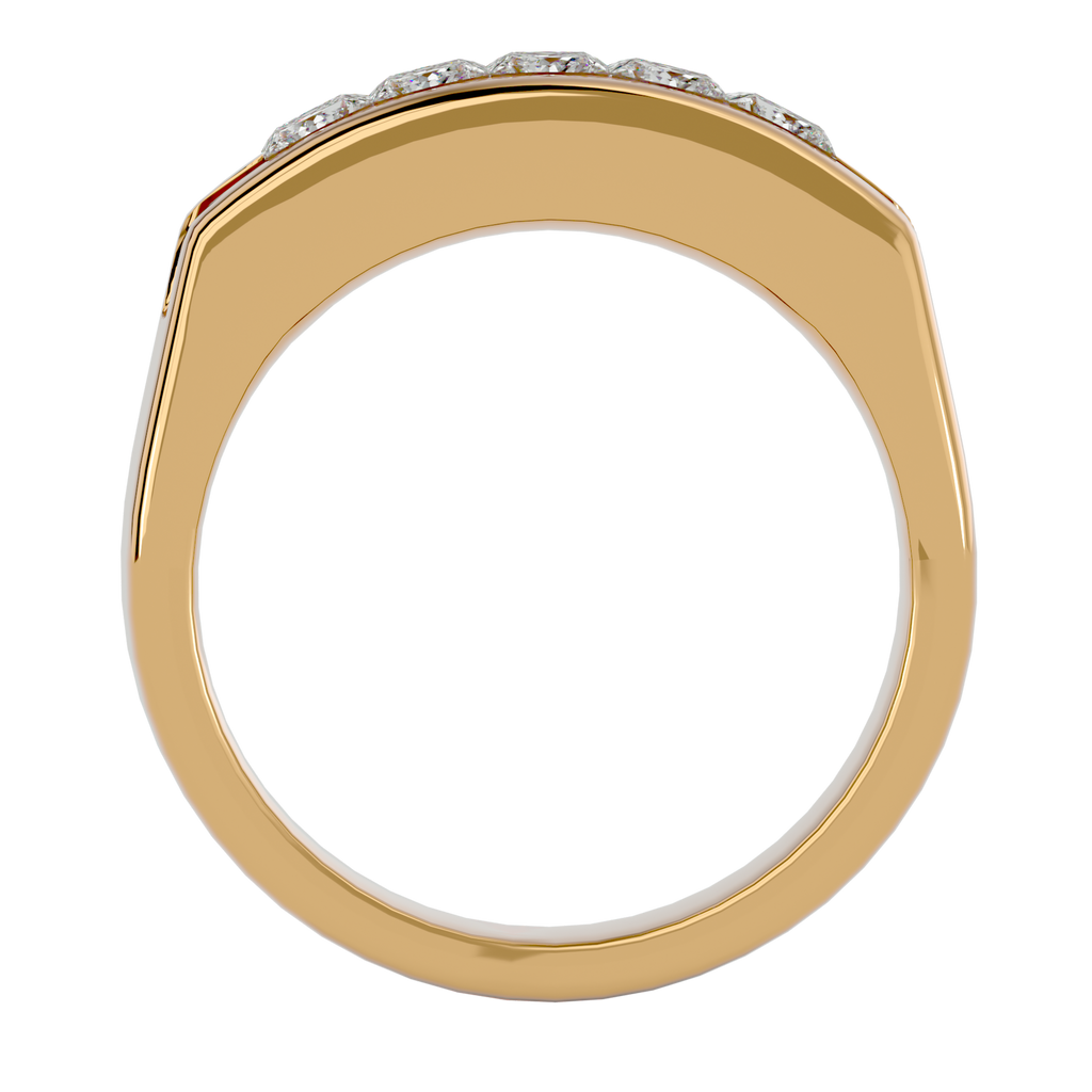 Ella Diamond Mens Studded Ring