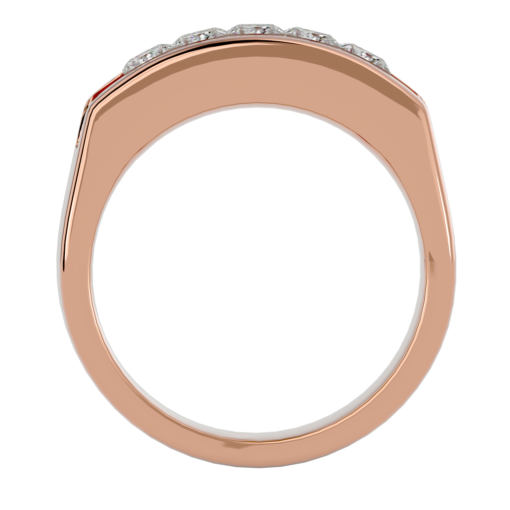 Ella Diamond Mens Studded Ring