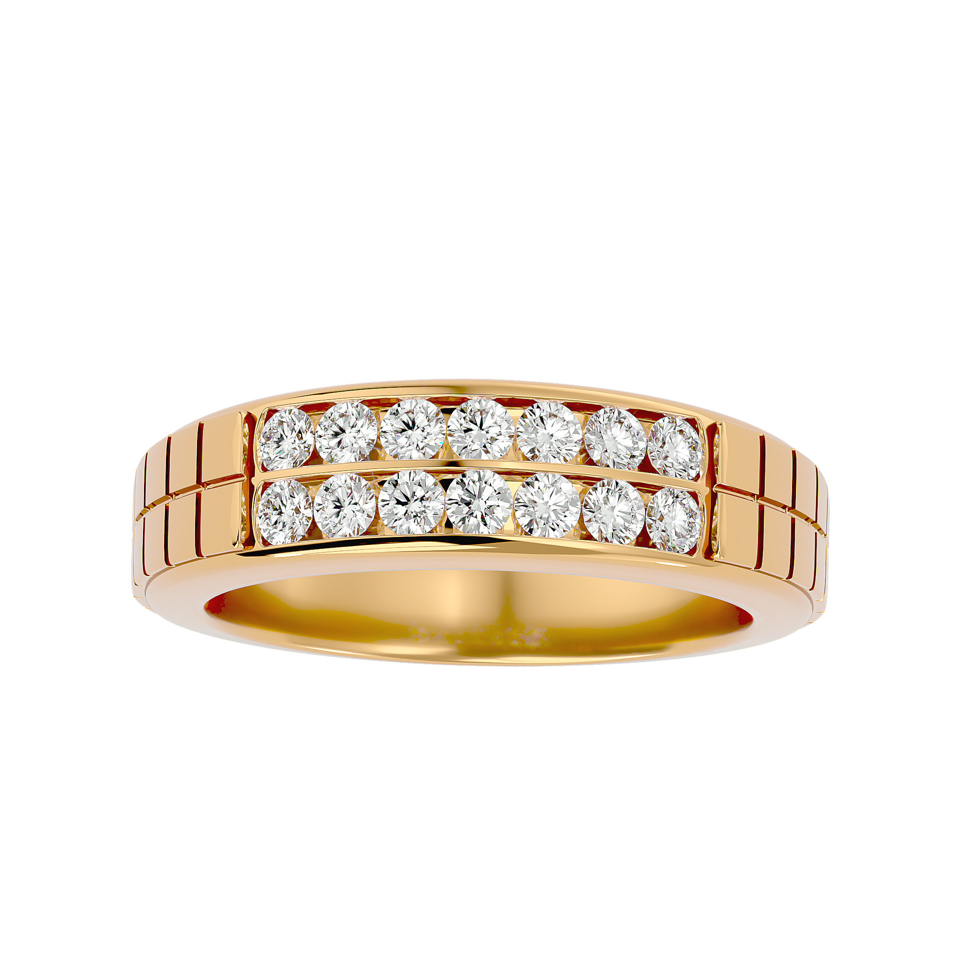 Meredith Diamond Mens Studded Ring