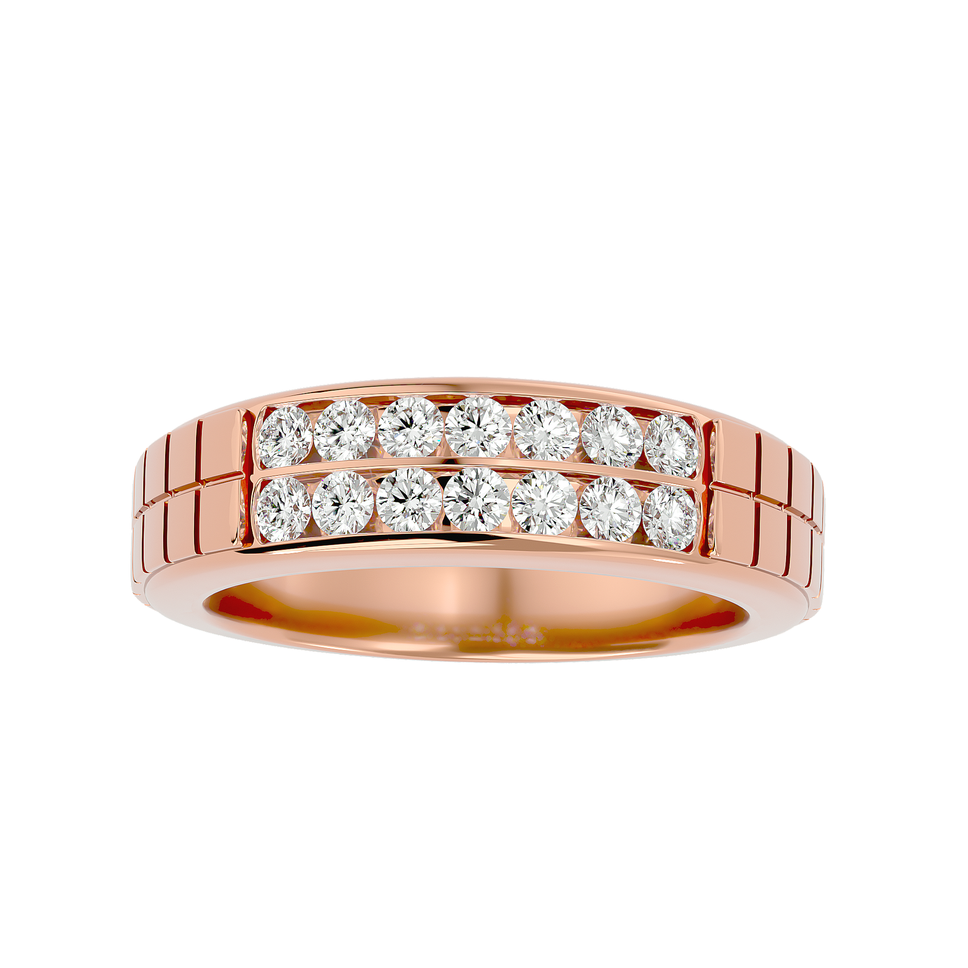 Meredith Diamond Mens Studded Ring