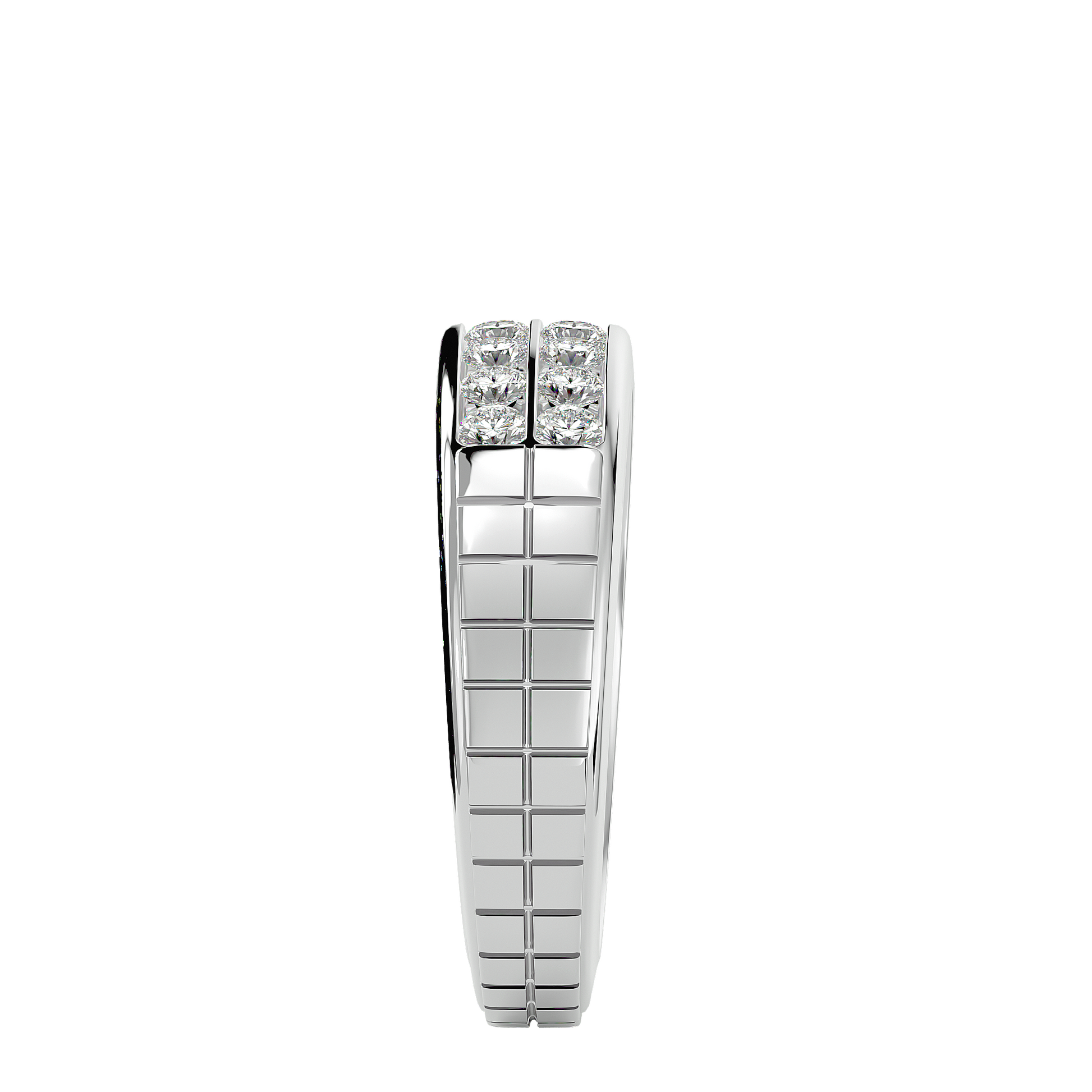 Meredith Diamond Mens Studded Ring