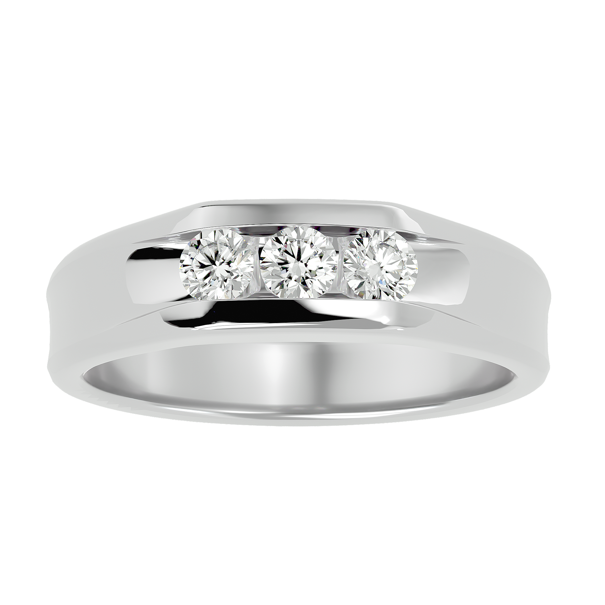 Maria Diamond Mens Studded Ring