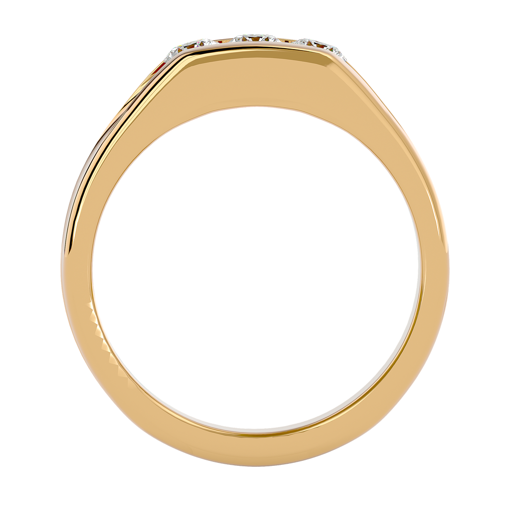 Maria Diamond Mens Studded Ring