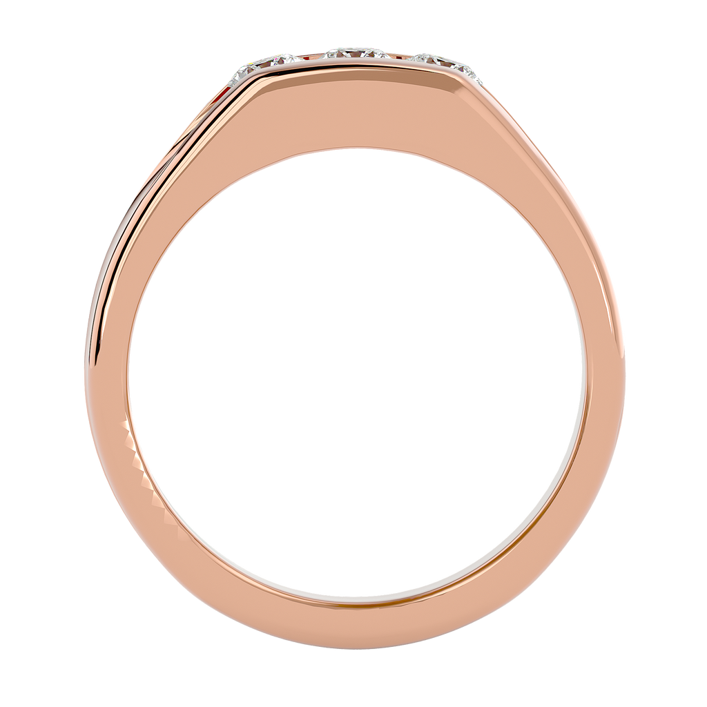 Maria Diamond Mens Studded Ring