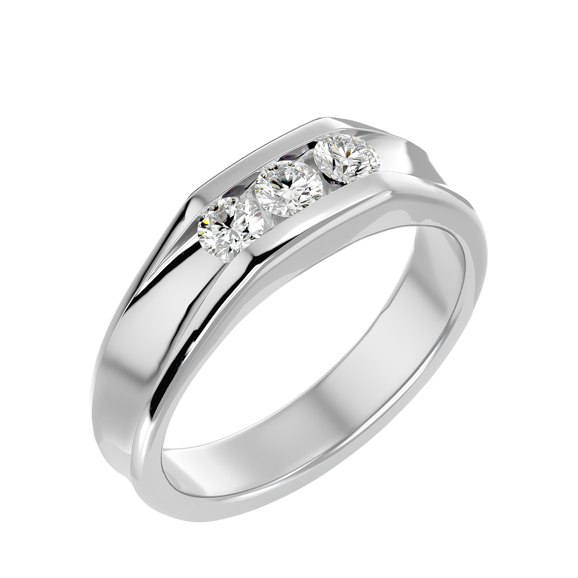 Maria Diamond Mens Studded Ring