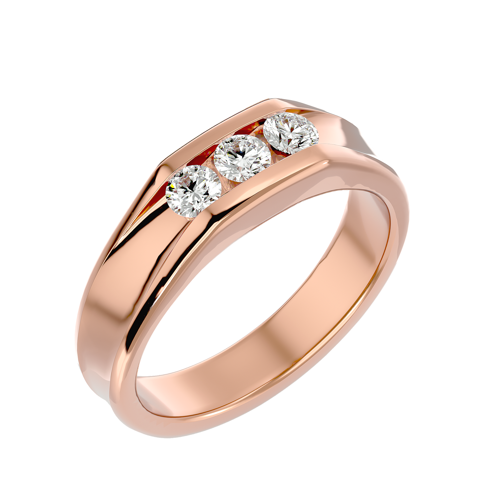 Maria Diamond Mens Studded Ring