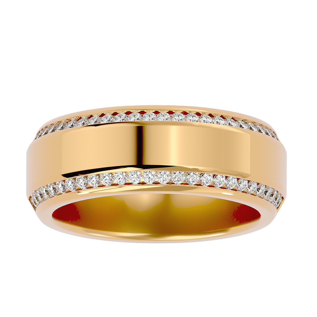 Lydia Diamond Mens Studded Ring