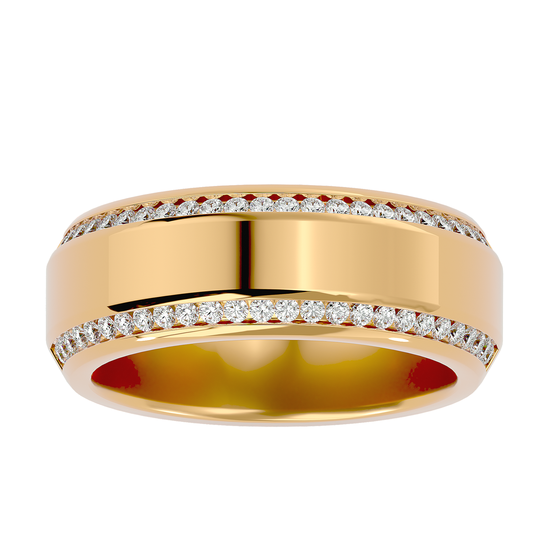 Lydia Diamond Mens Studded Ring