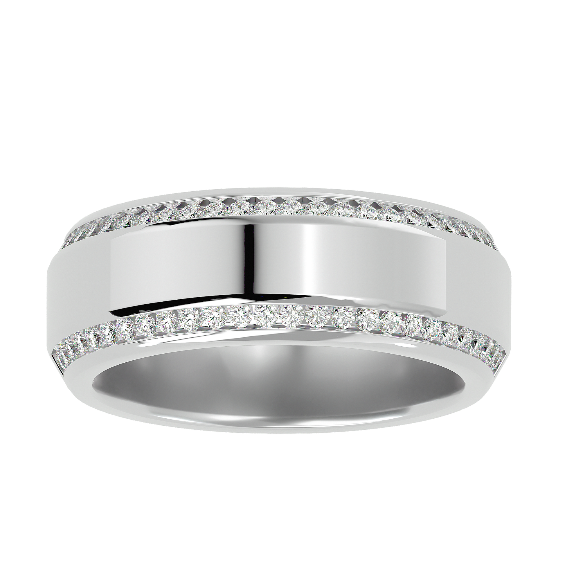 Lydia Diamond Mens Studded Ring