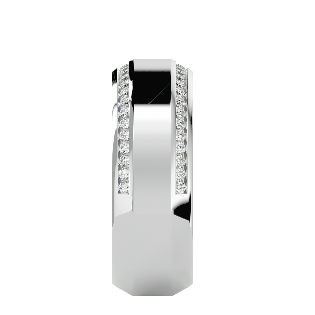 Lydia Diamond Mens Studded Ring