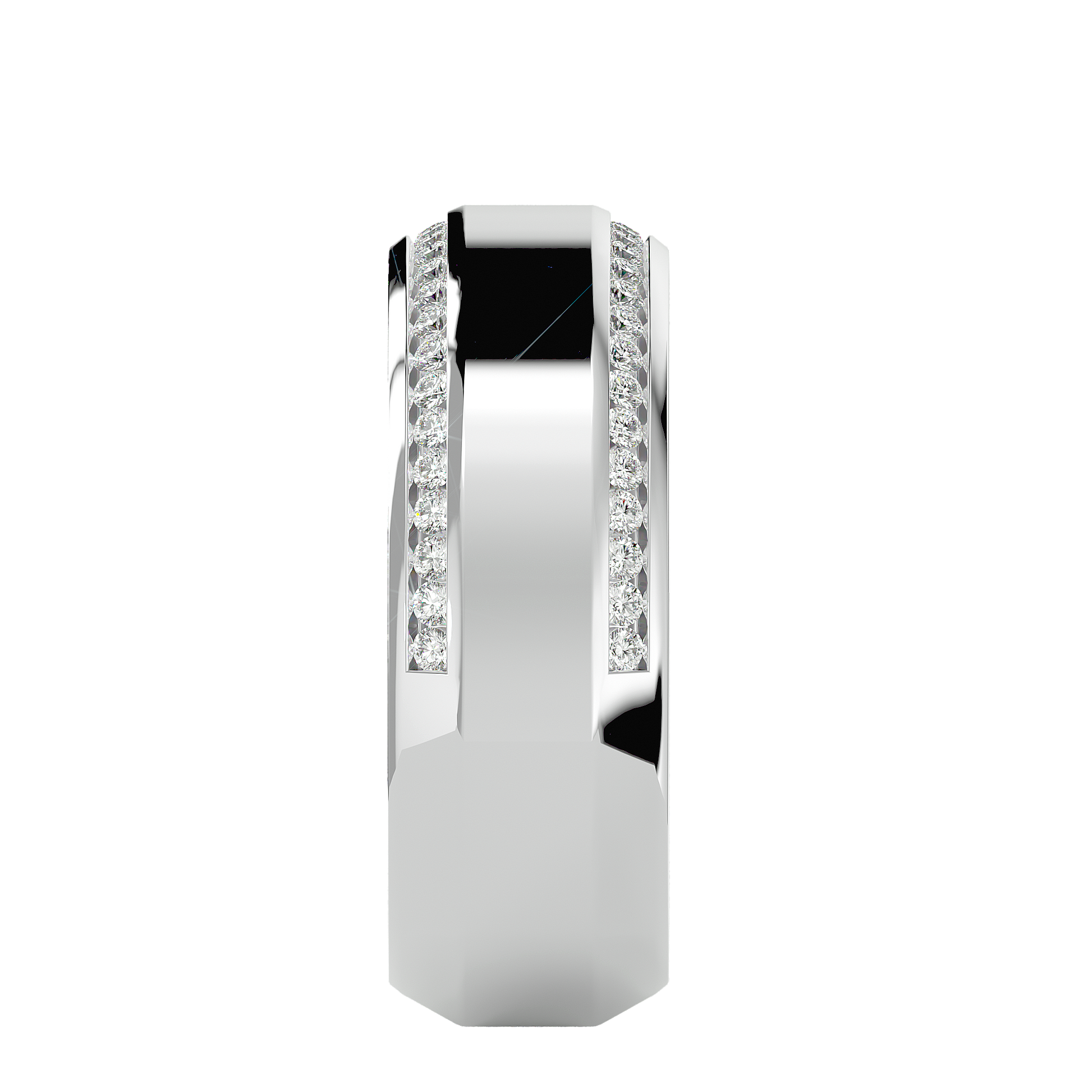 Lydia Diamond Mens Studded Ring