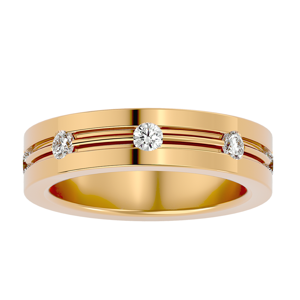 Ava Diamond Mens Studded Ring