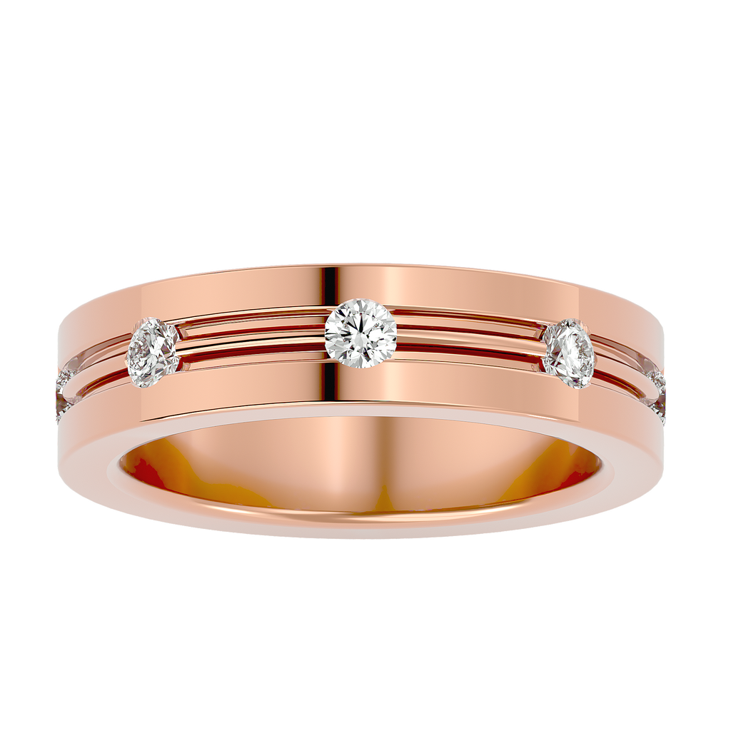 Ava Diamond Mens Studded Ring