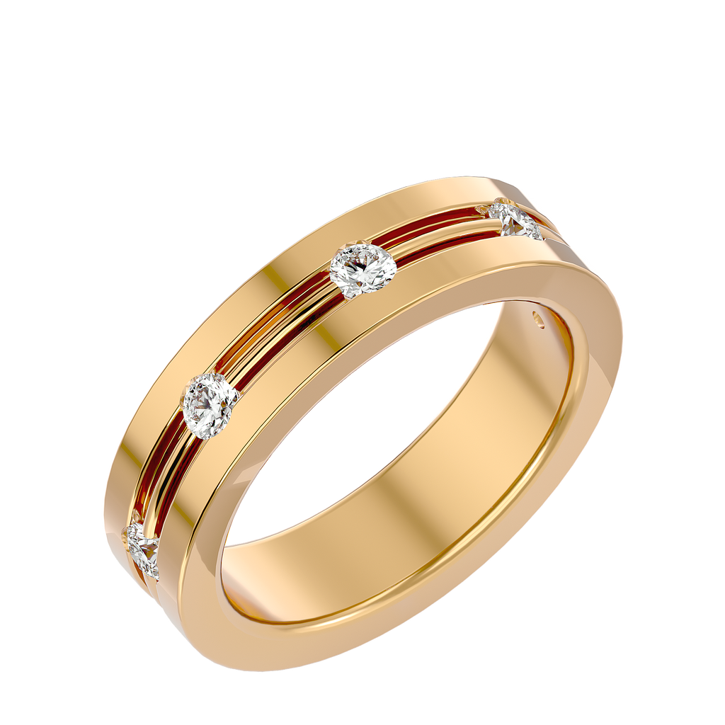 Ava Diamond Mens Studded Ring