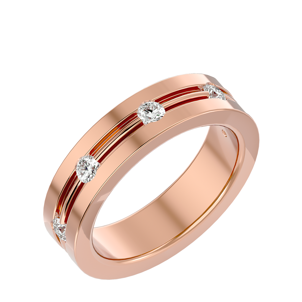 Ava Diamond Mens Studded Ring