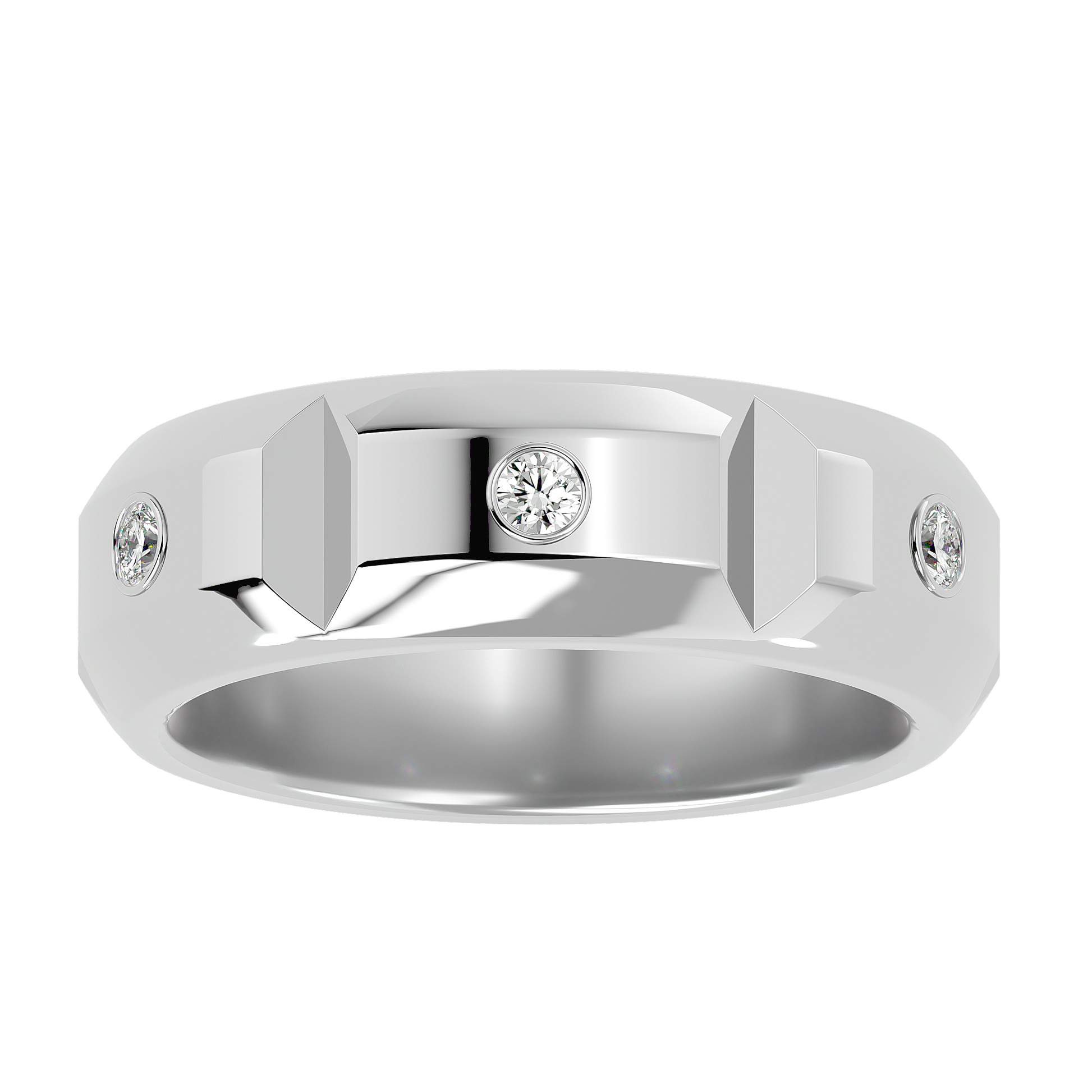 Verve Diamond Mens Studded Ring