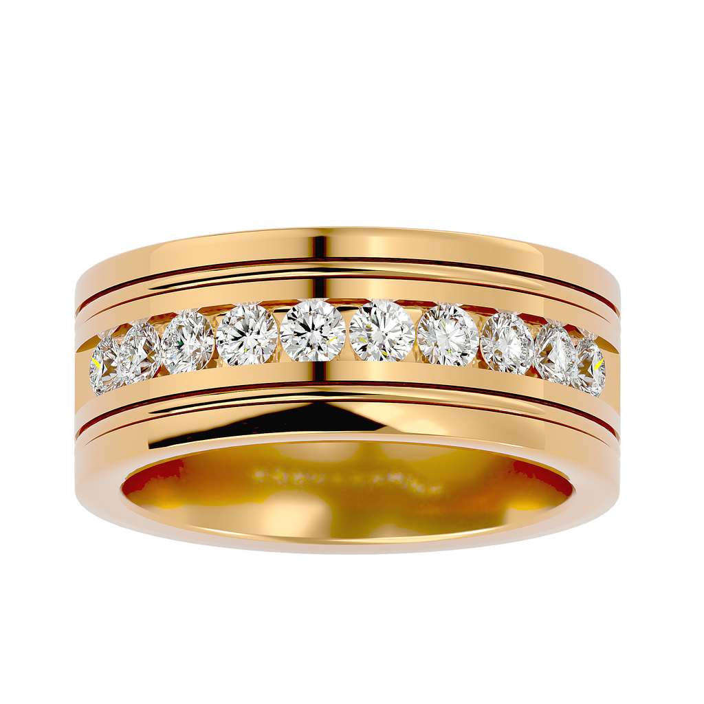 Aura Diamond Mens Studded Ring