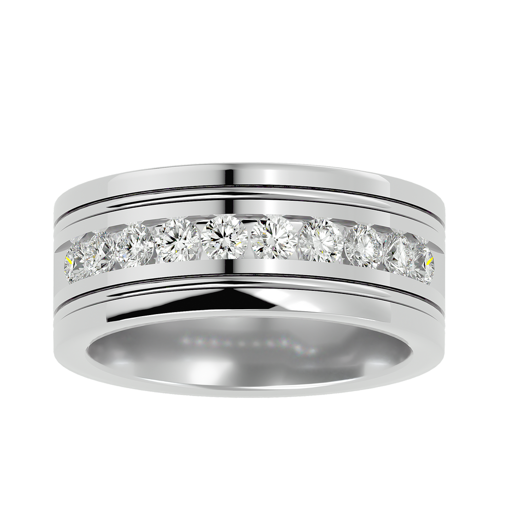 Aura Diamond Mens Studded Ring