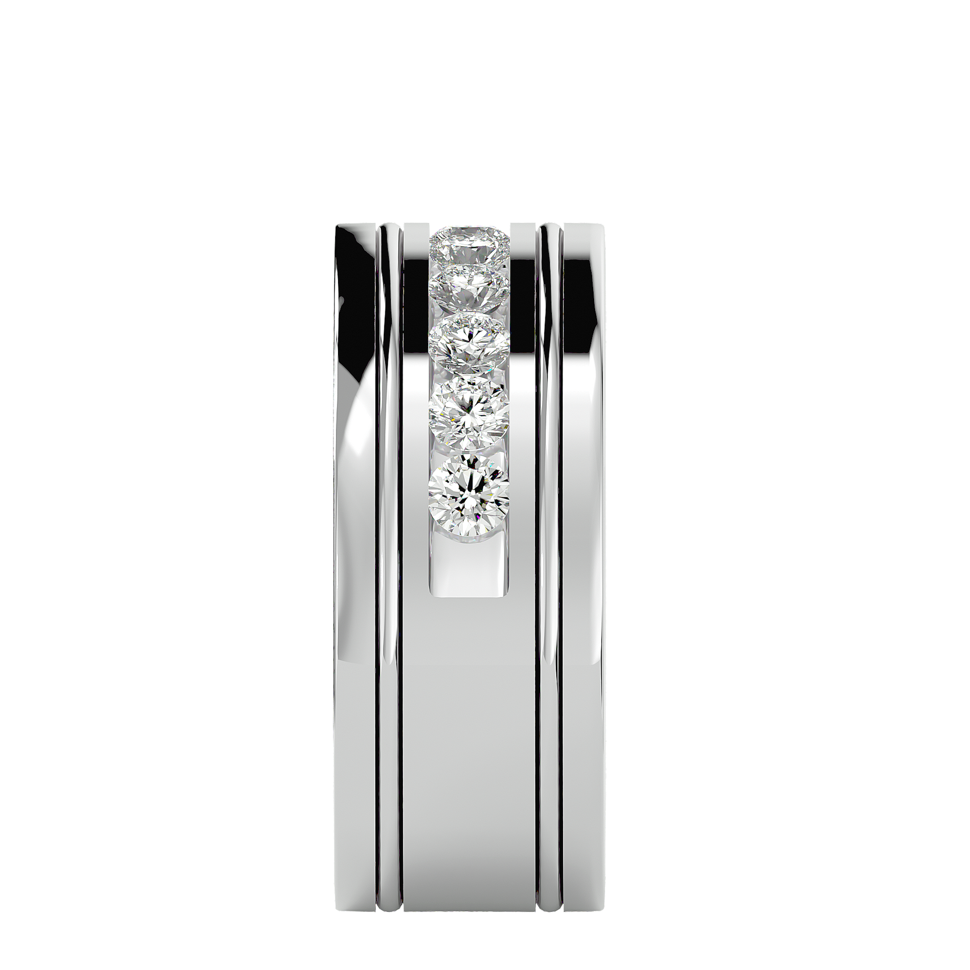 Aura Diamond Mens Studded Ring