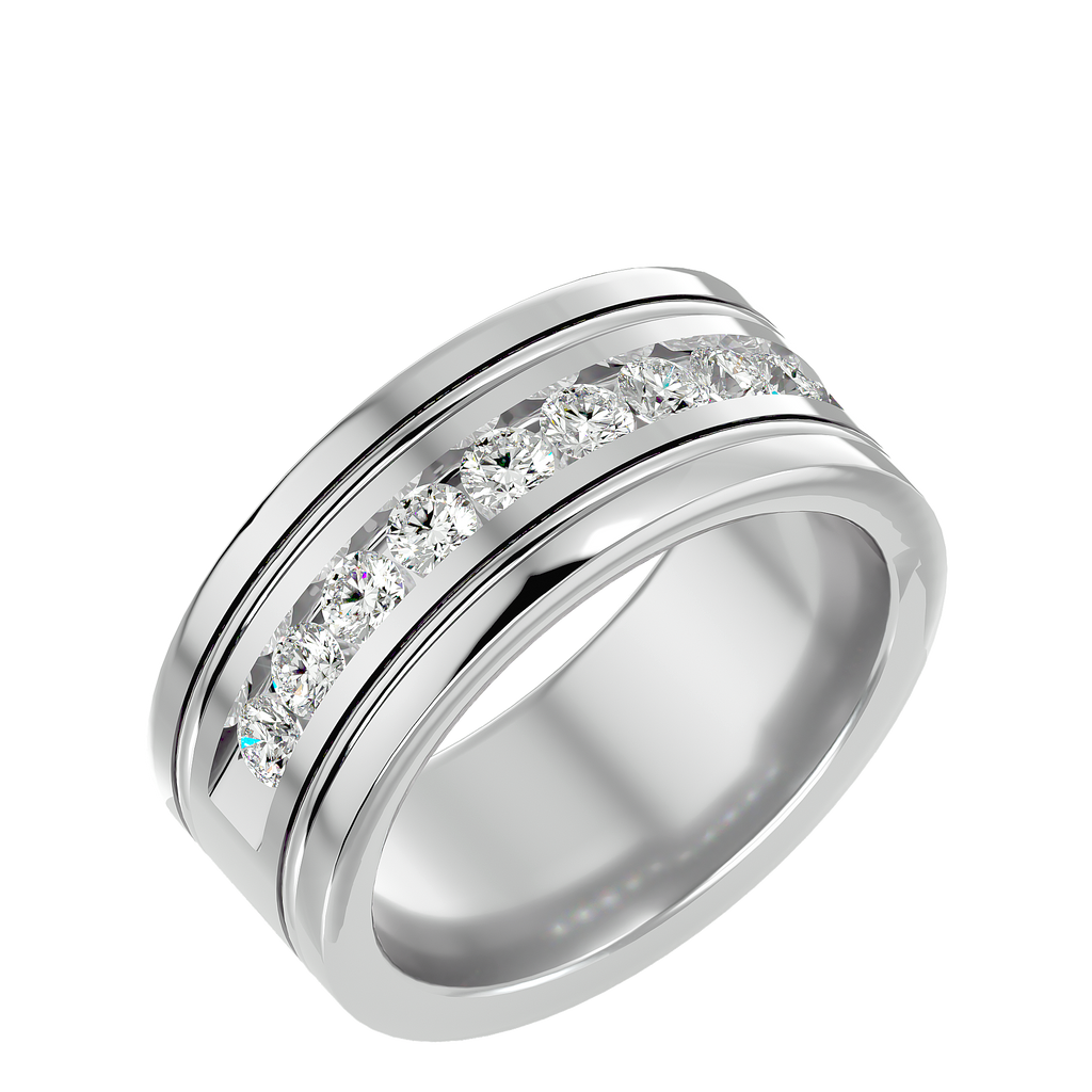 Aura Diamond Mens Studded Ring