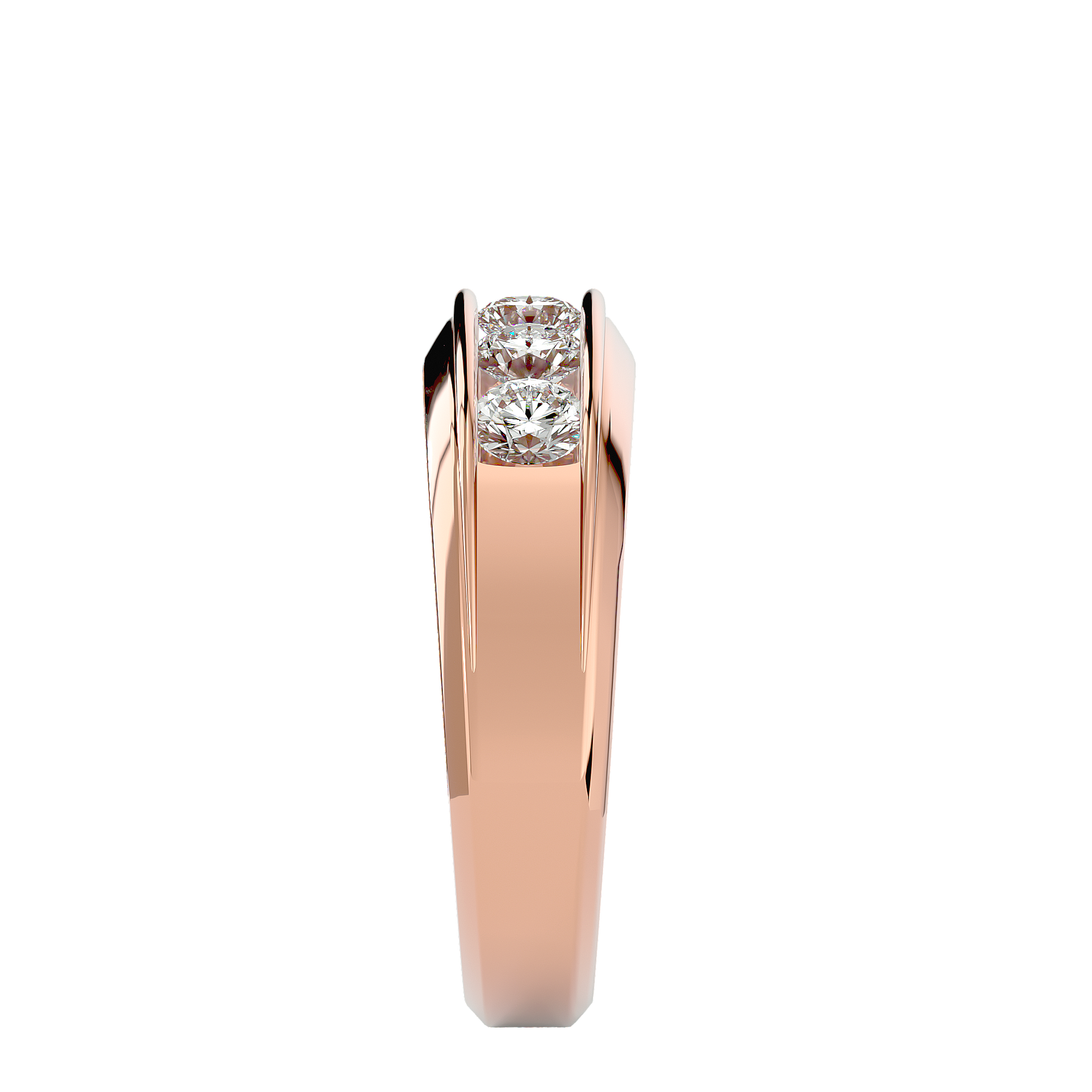 Melrose Diamond Mens Studded Ring