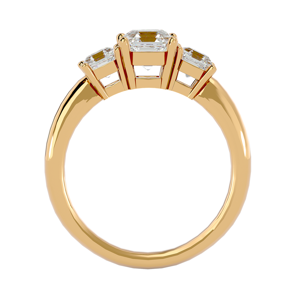 Valery Lab Grown Three-Stone Diamond Ring – Graceful & Sustainable
