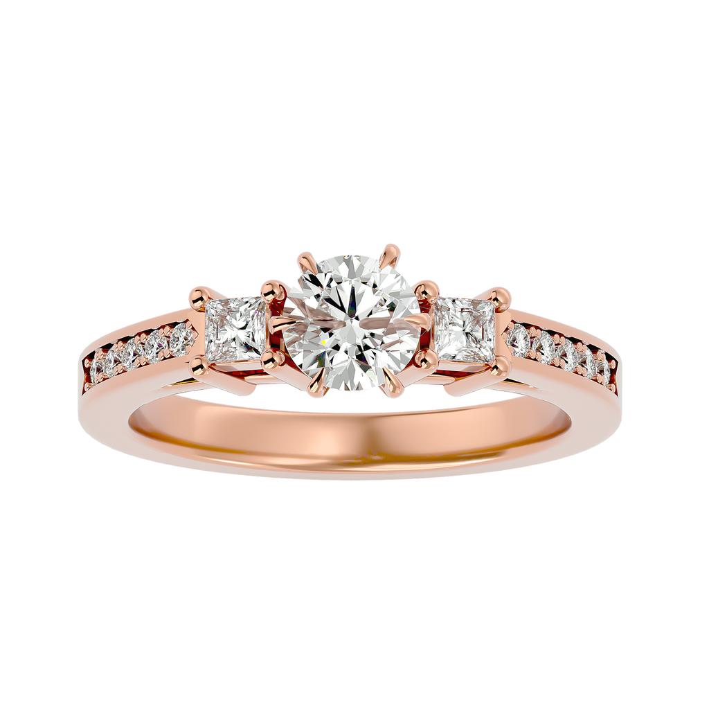 Ingrid Lab Grown Three-Stone Diamond Ring – Elegant & Ethical Design