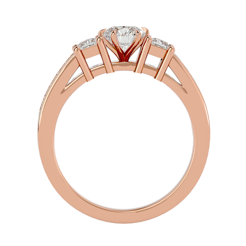 Ingrid Lab Grown Three-Stone Diamond Ring – Elegant & Ethical Design