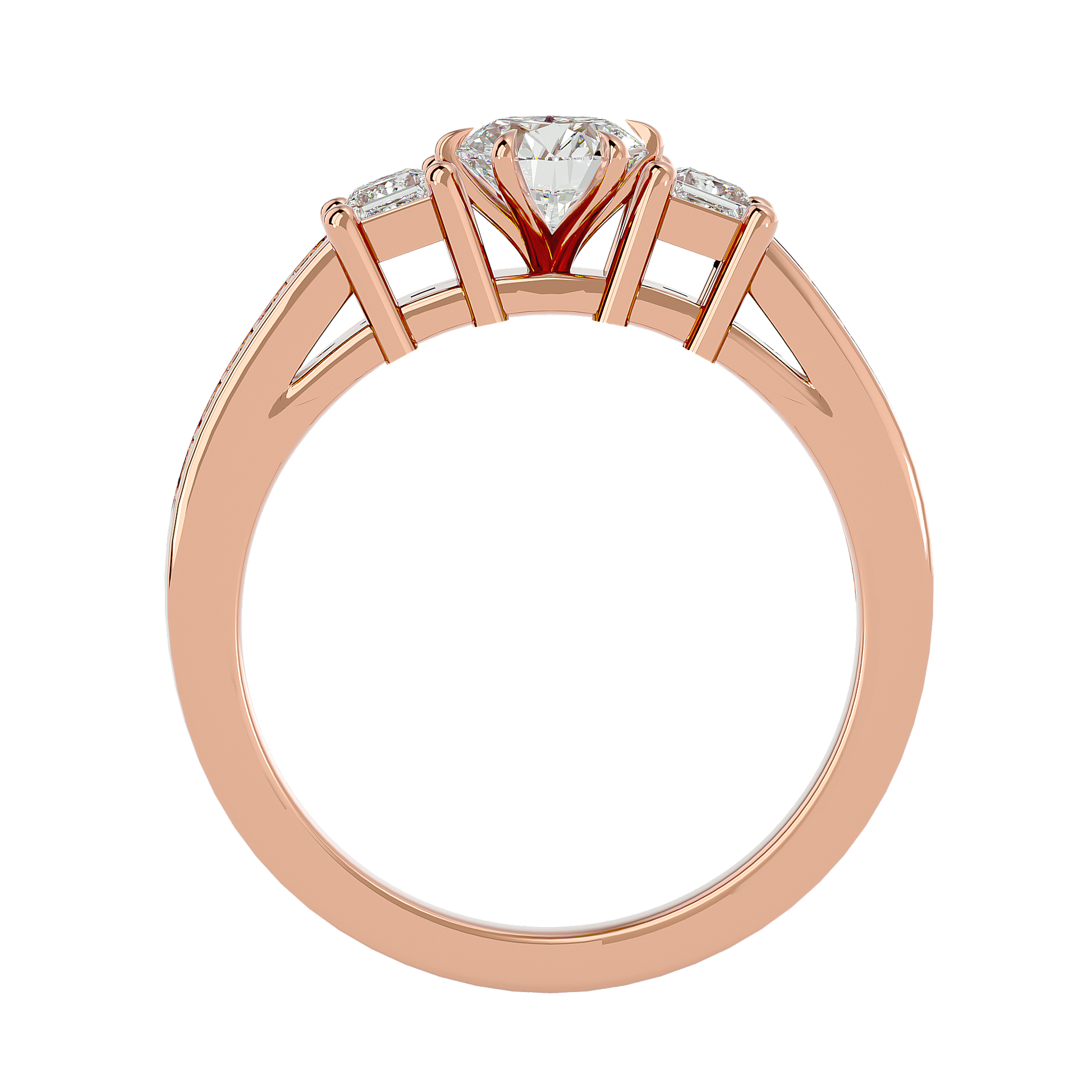 Ingrid Lab Grown Three-Stone Diamond Ring – Elegant & Ethical Design