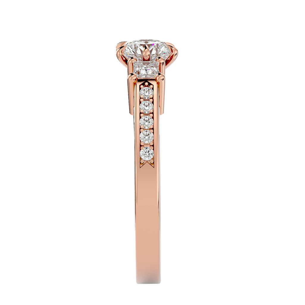Ingrid Lab Grown Three-Stone Diamond Ring – Elegant & Ethical Design