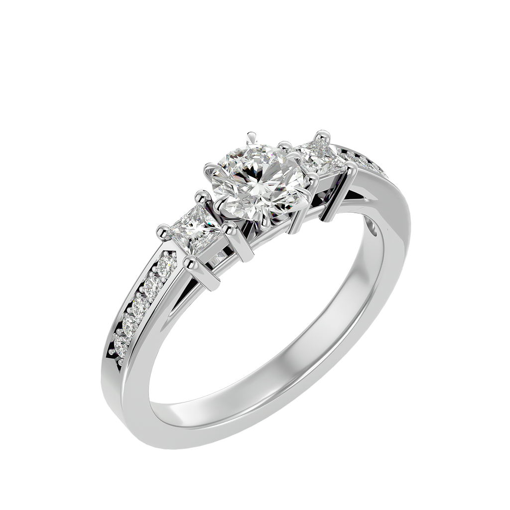Ingrid Lab Grown Three-Stone Diamond Ring – Elegant & Ethical Design