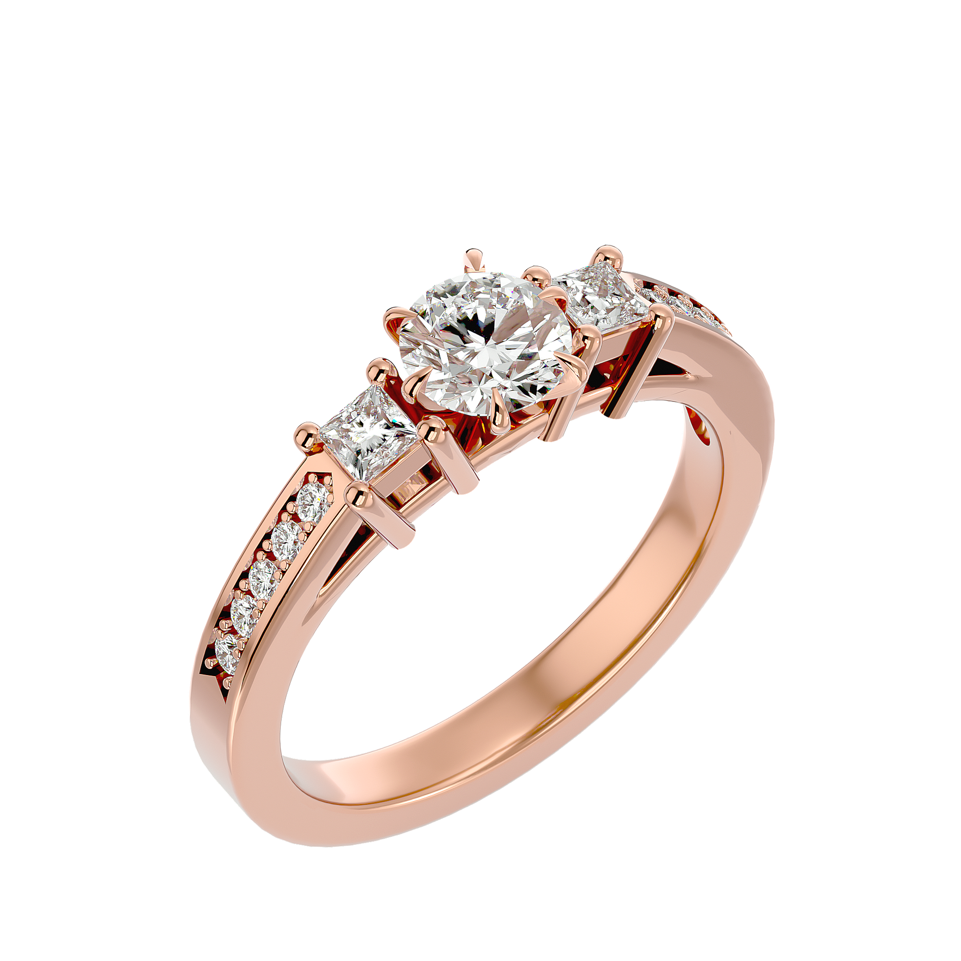 Ingrid Lab Grown Three-Stone Diamond Ring – Elegant & Ethical Design