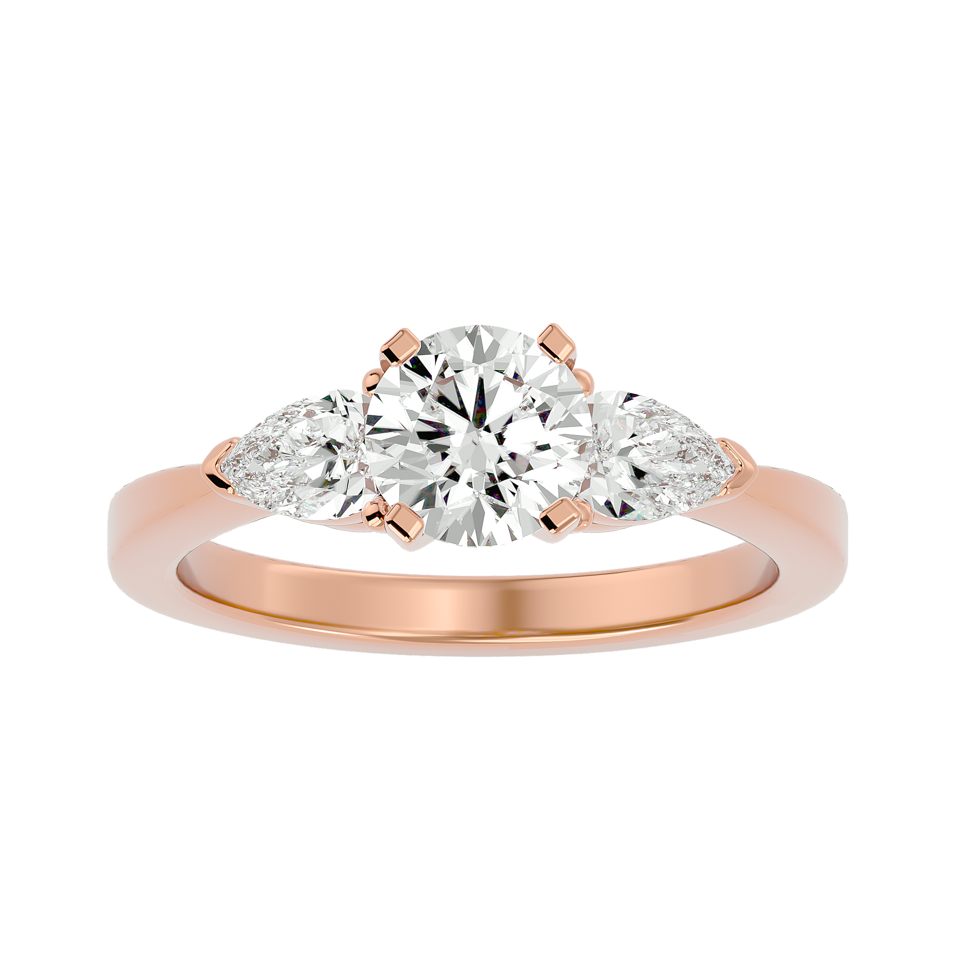 Giavanna Lab Grown Three-Stone Diamond Ring – Elegant & Sustainable