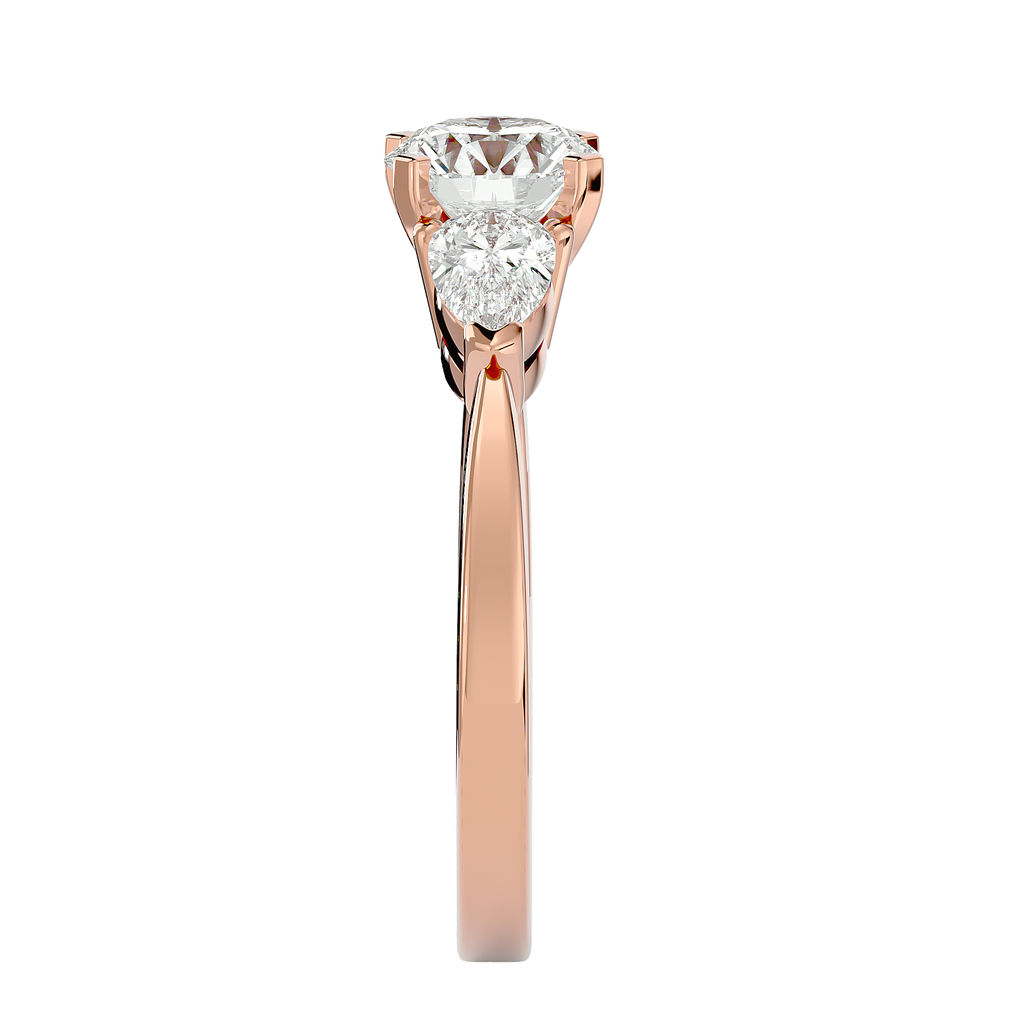 Giavanna Lab Grown Three-Stone Diamond Ring – Elegant & Sustainable