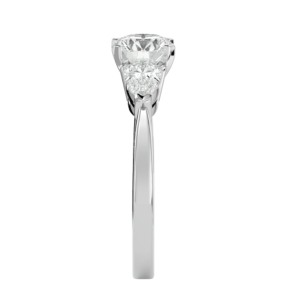 Giavanna Lab Grown Three-Stone Diamond Ring – Elegant & Sustainable