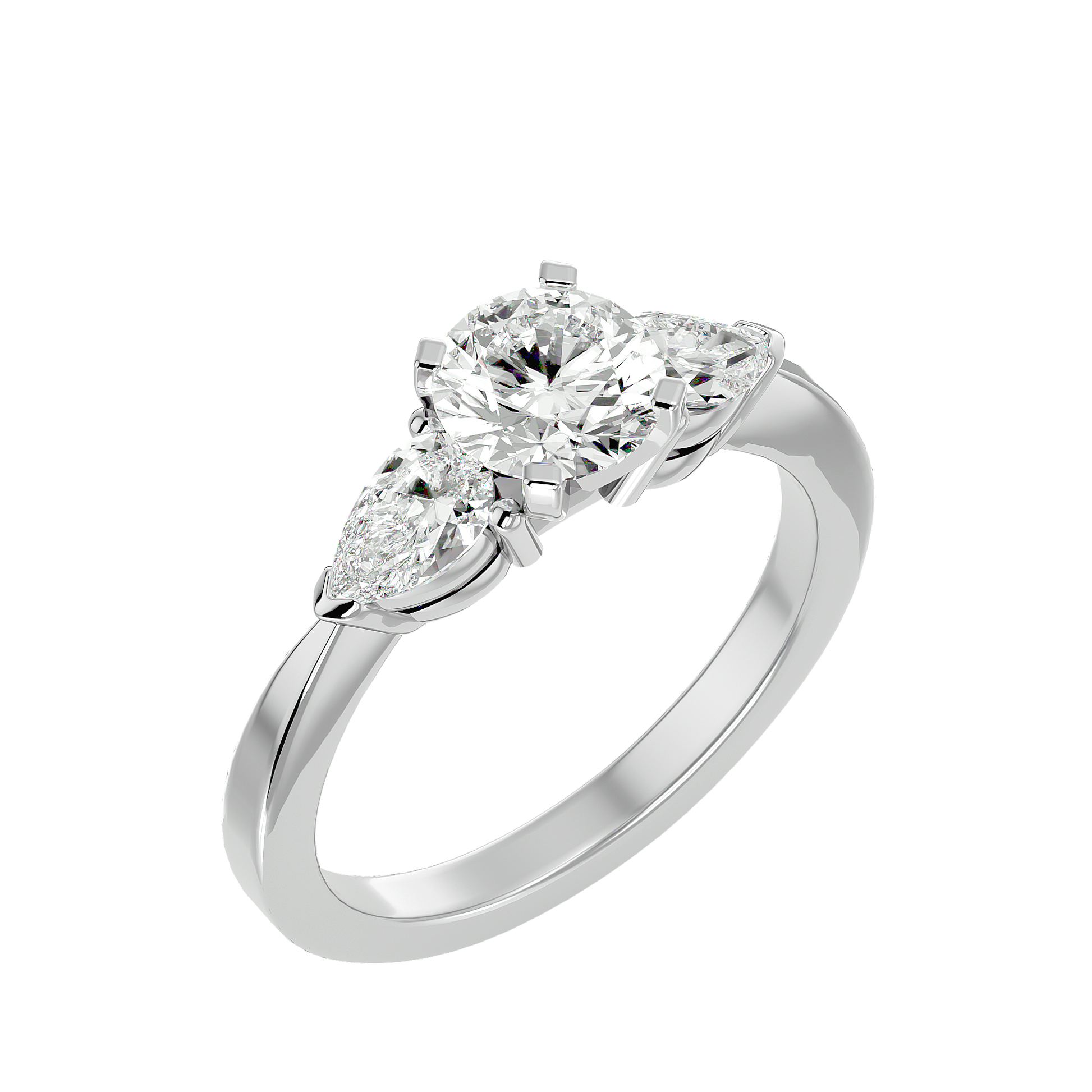 Giavanna Lab Grown Three-Stone Diamond Ring – Elegant & Sustainable