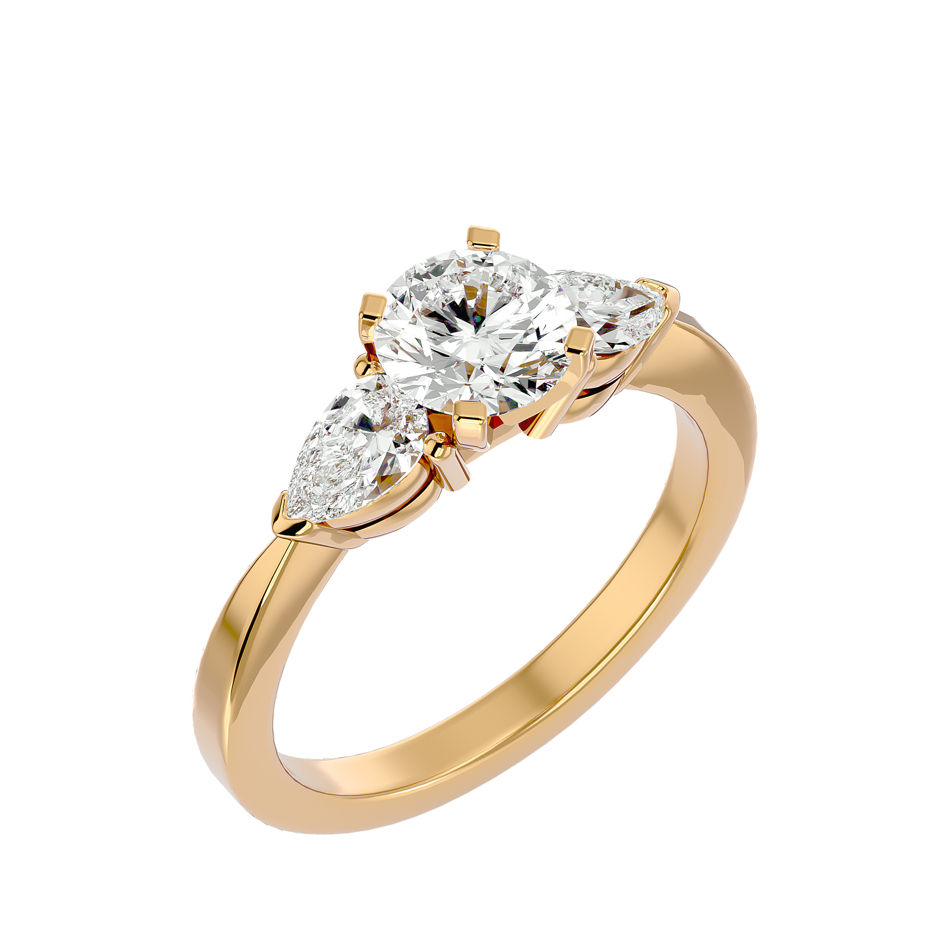 Giavanna Lab Grown Three-Stone Diamond Ring – Elegant & Sustainable