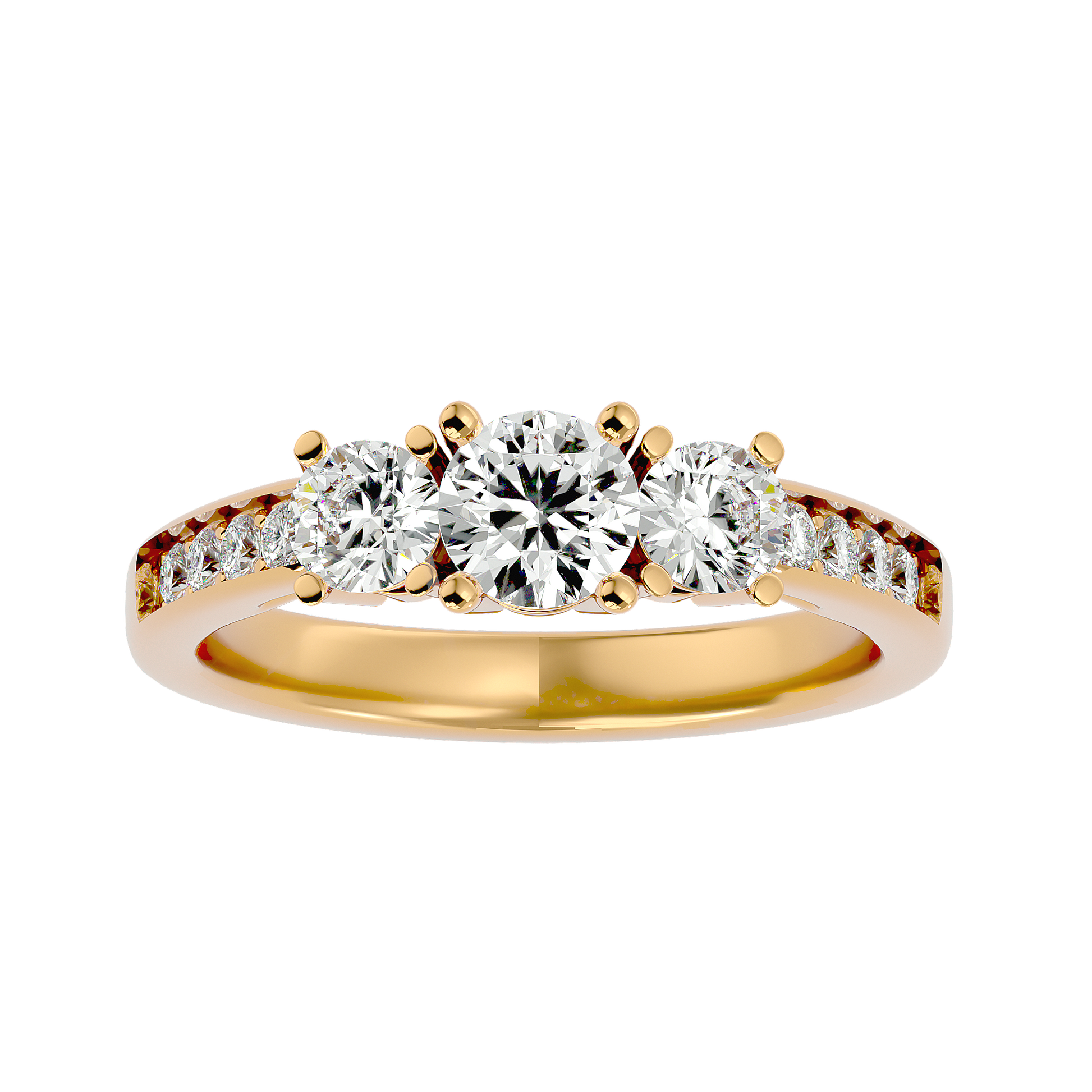 Vada Lab Grown Three-Stone Diamond Ring – Ethical & Elegant Choice