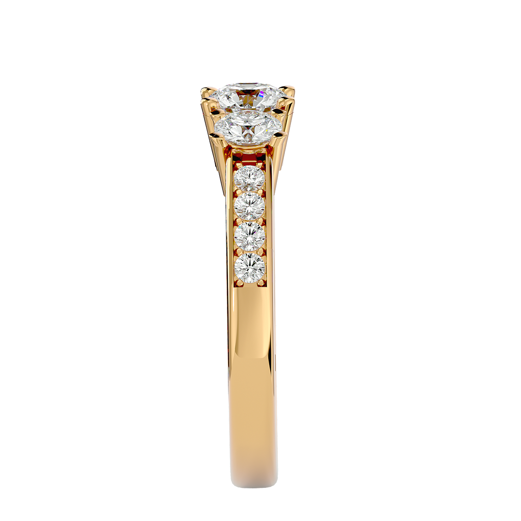 Vada Lab Grown Three-Stone Diamond Ring – Ethical & Elegant Choice