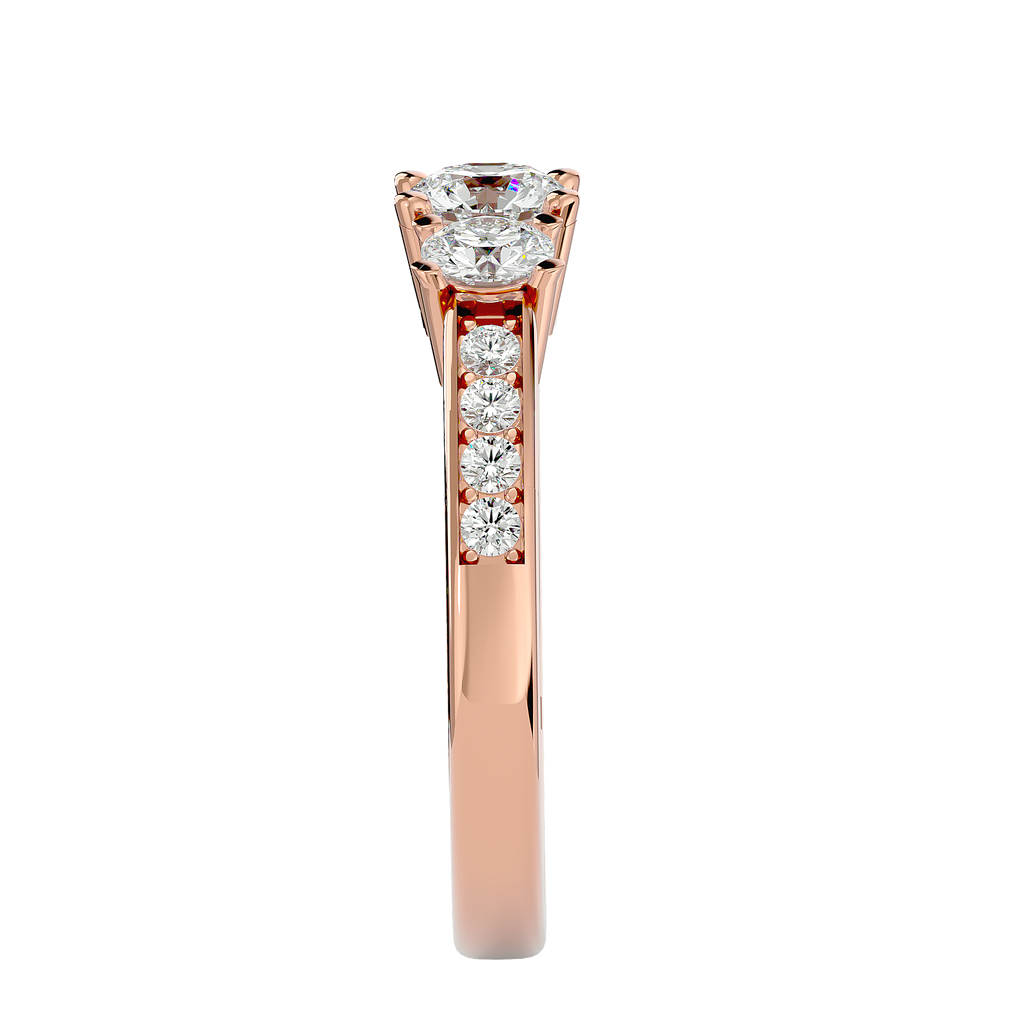 Vada Lab Grown Three-Stone Diamond Ring – Ethical & Elegant Choice